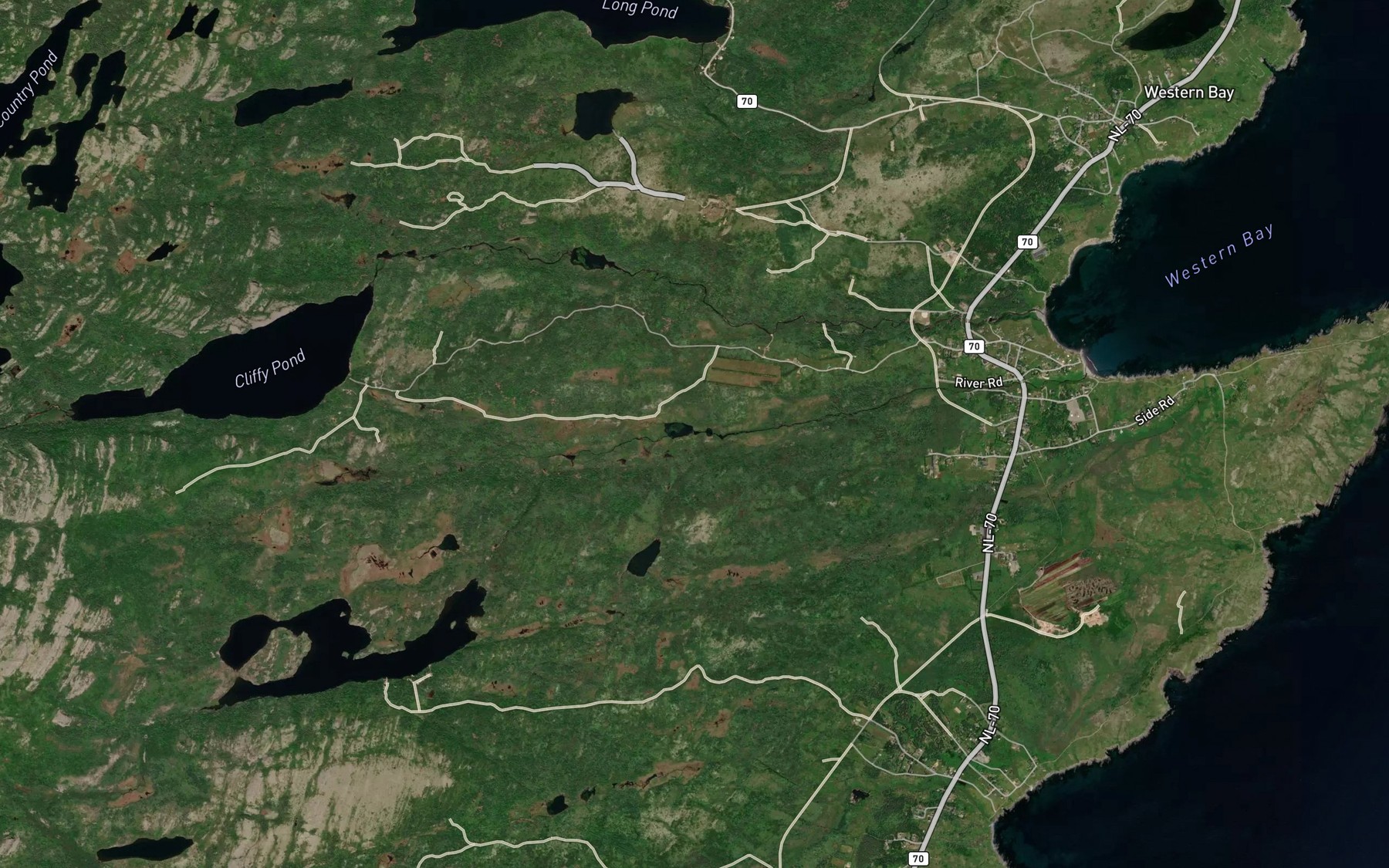 Satellite map of the Southern Pond