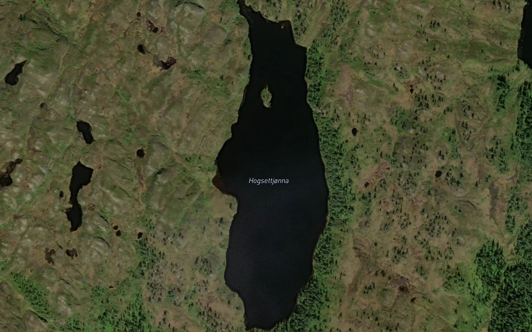 Satellite map of the Hogsettjorna