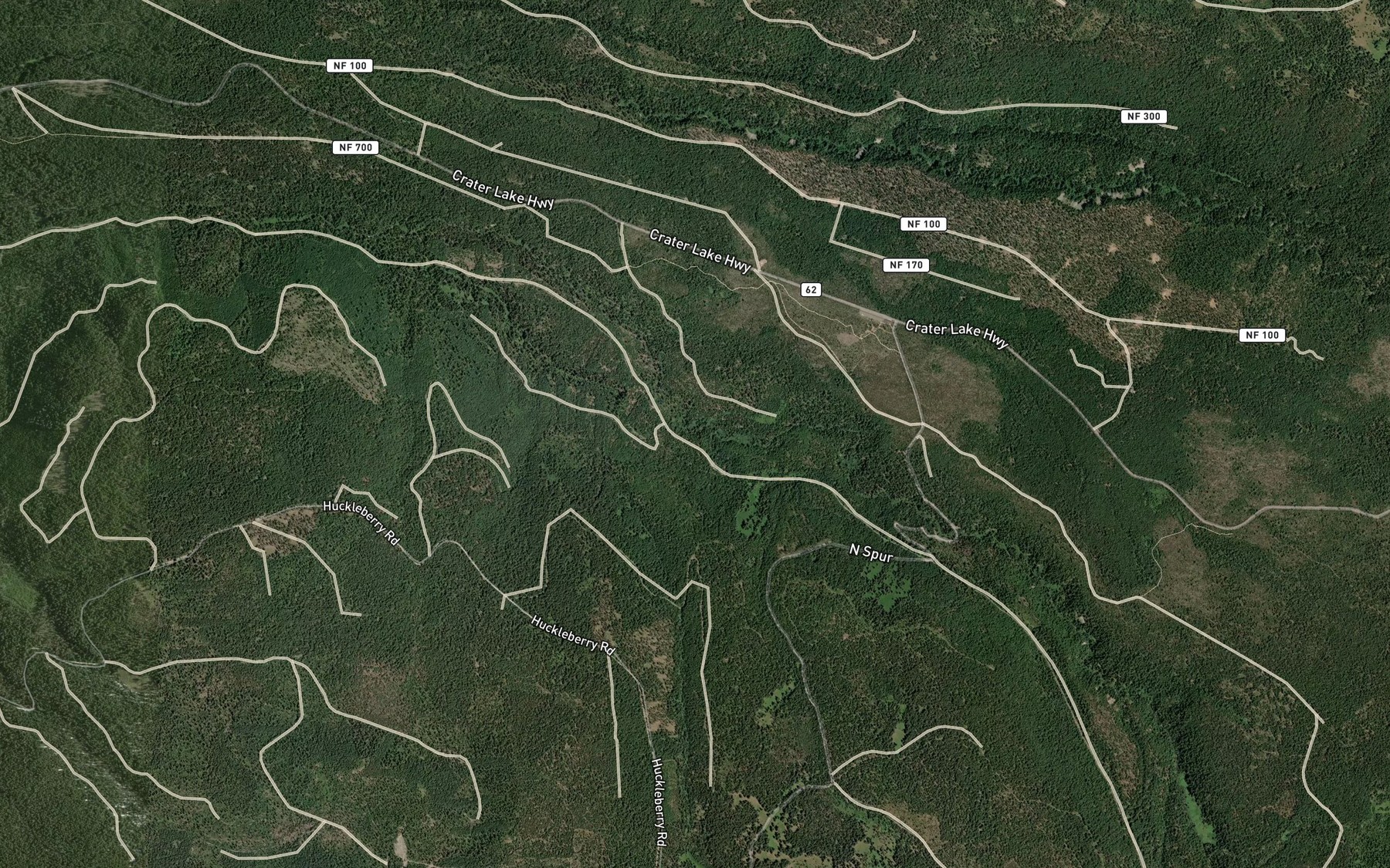 Satellite map of the Grouse Creek