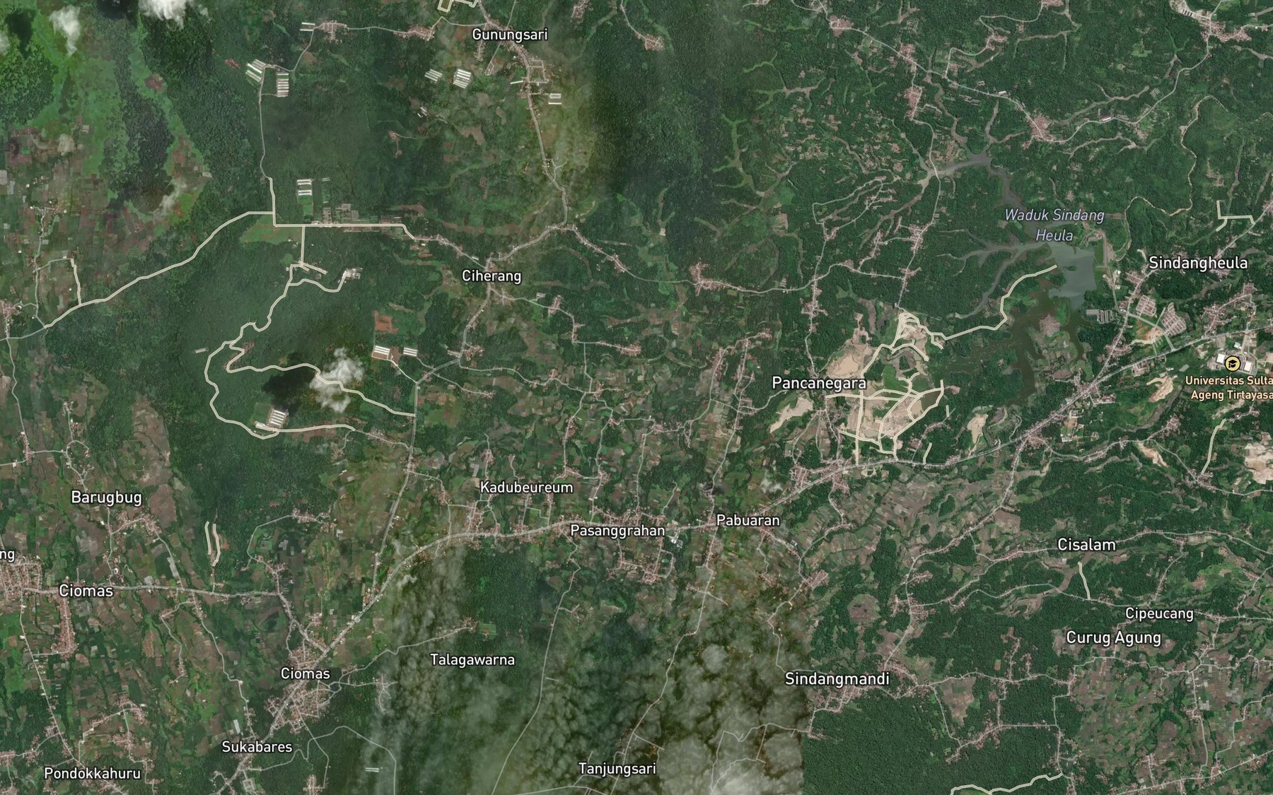 Satellite map of the Ci Waringin