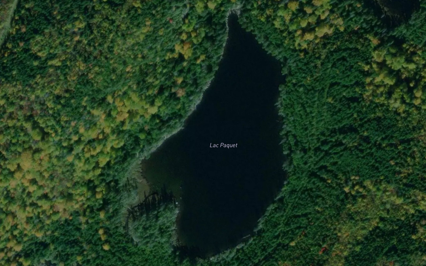 Satellite map of the Lac Paquet
