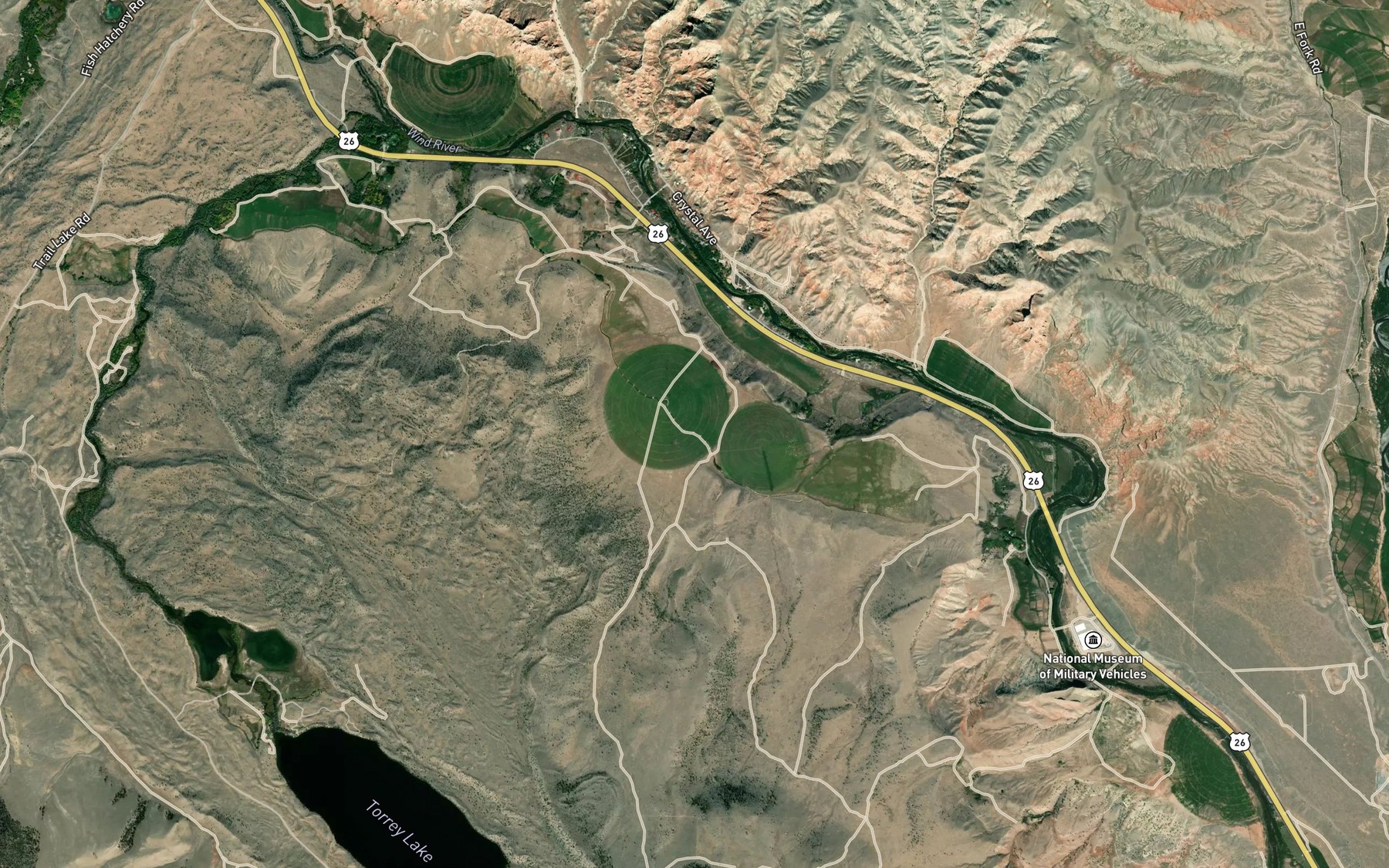 Satellite map of the Diamond Ditch