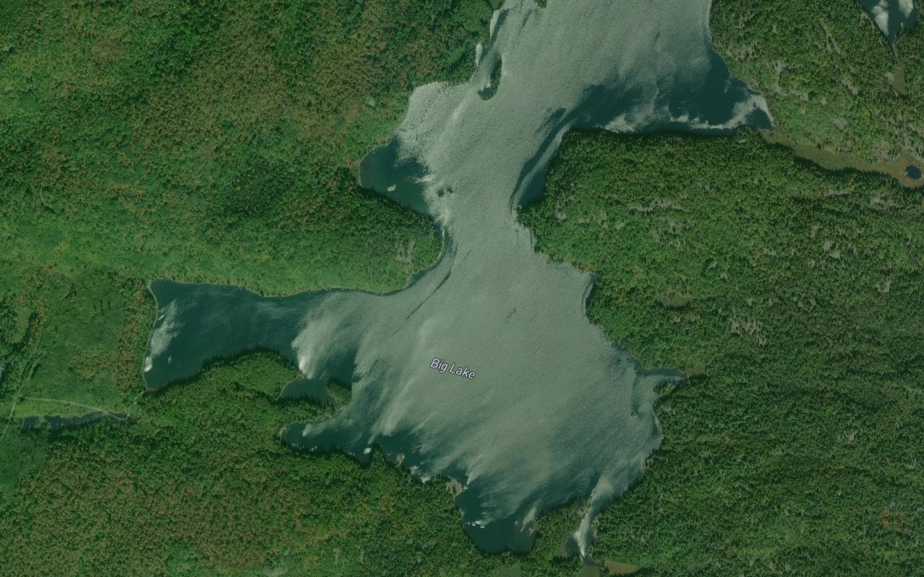 Satellite map of the Big Lake