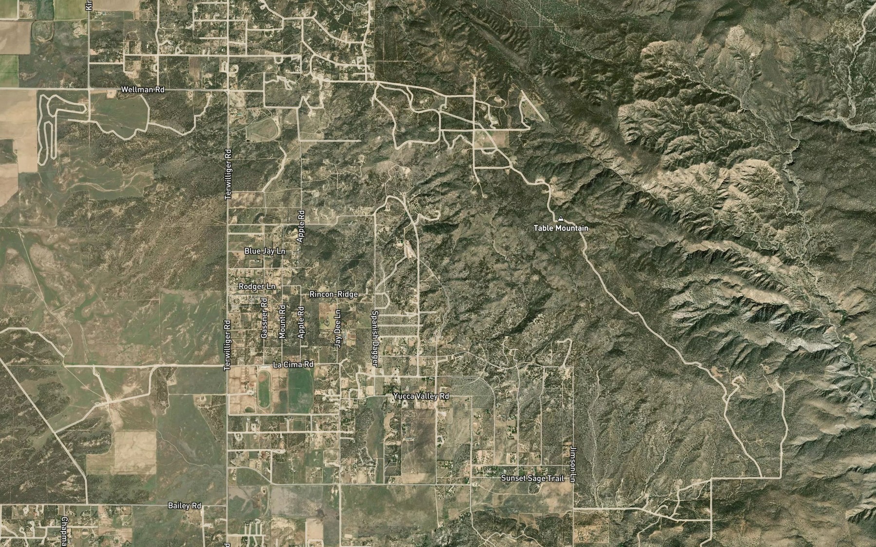 Satellite map of the Basin Spring