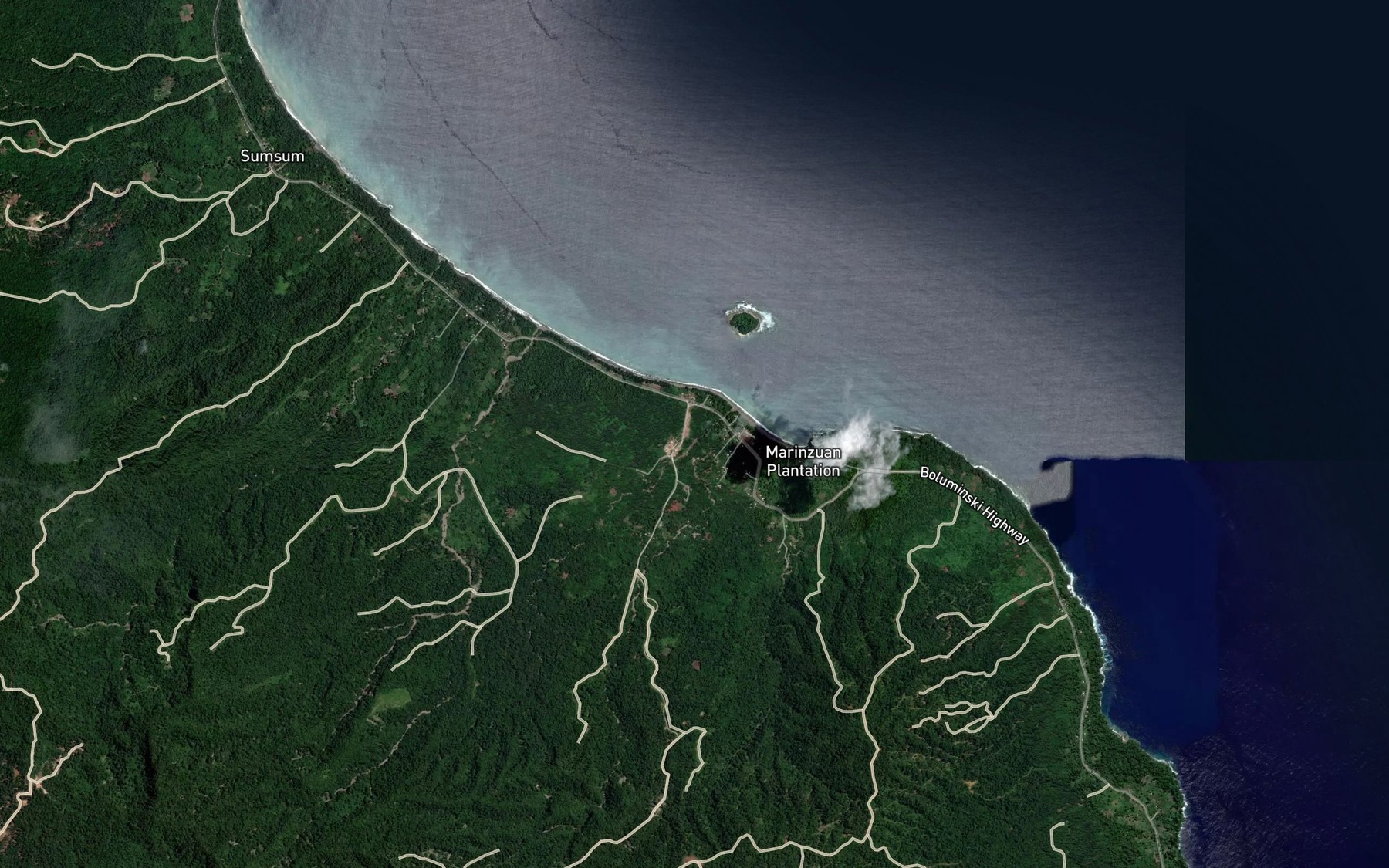Satellite map of the Bita Creek