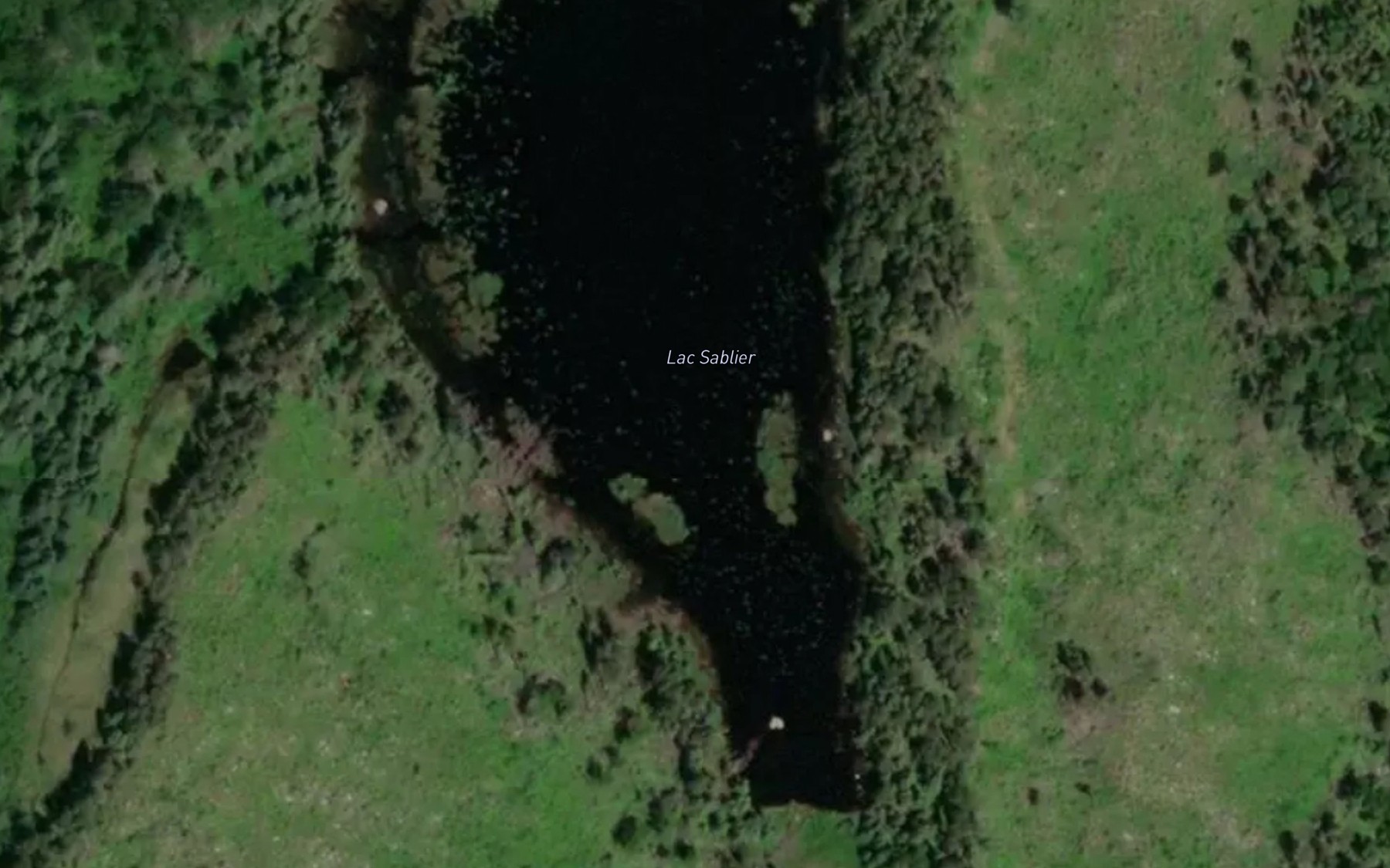 Satellite map of the Lac Sablier