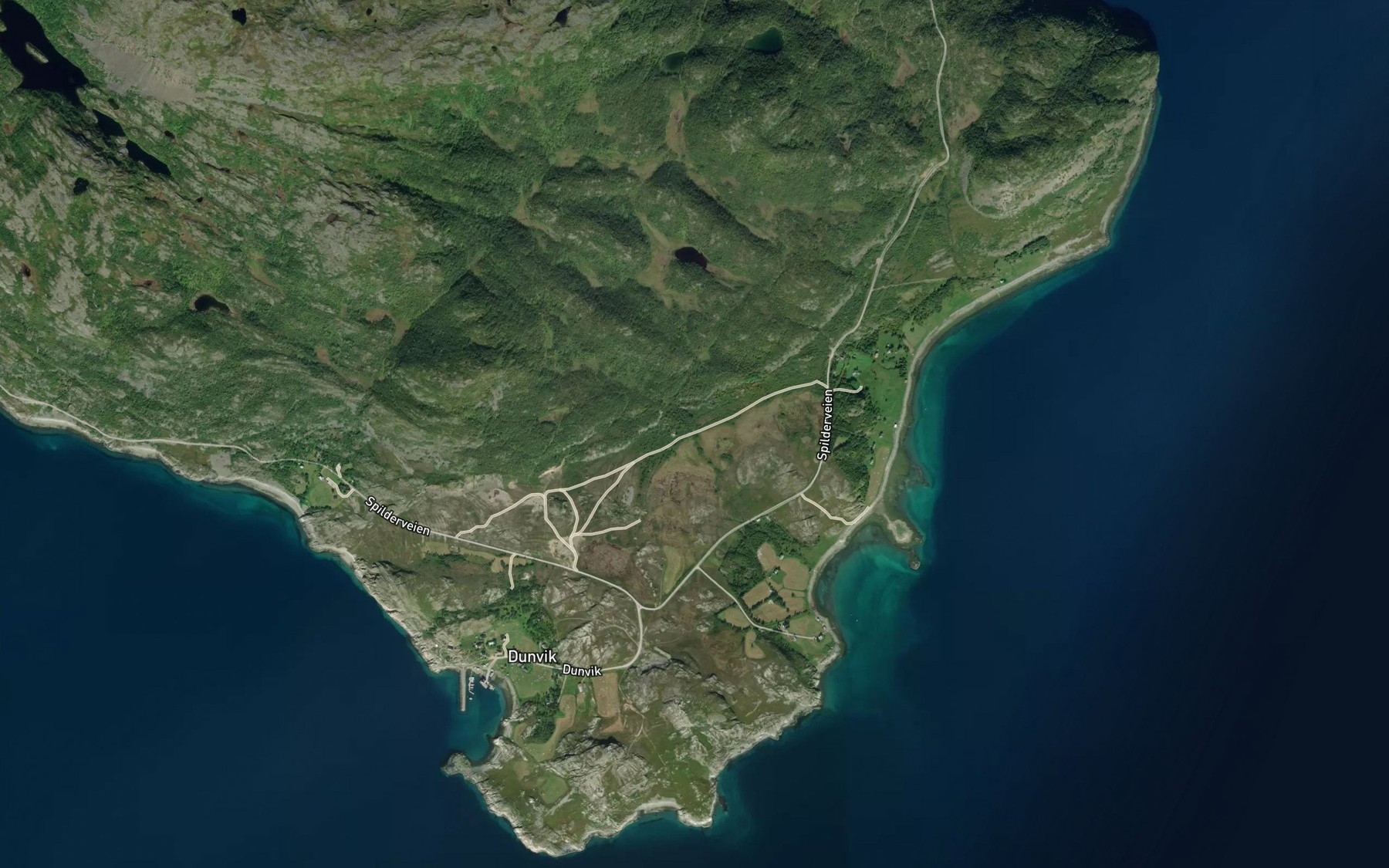 Satellite map of the Underskjaerelva