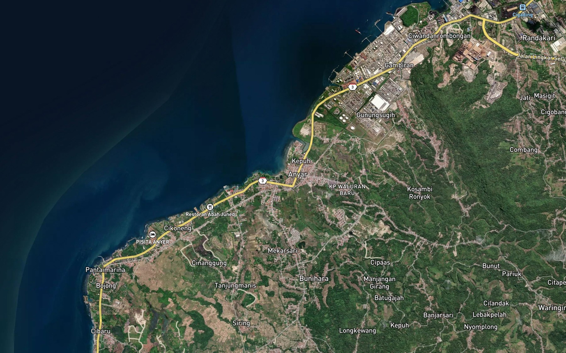 Satellite map of the Kali Anyar