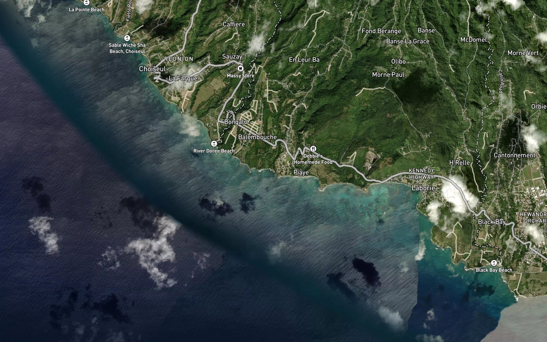 Satellite map of the Balembouche River