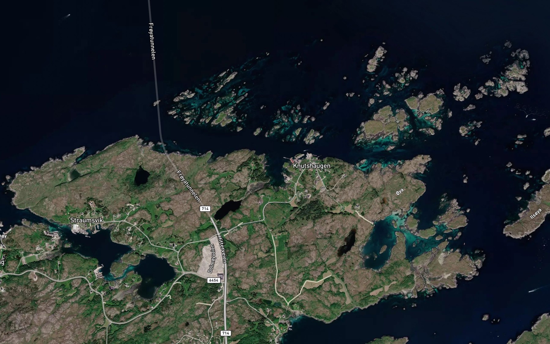 Satellite map of the Kvalvikbukta
