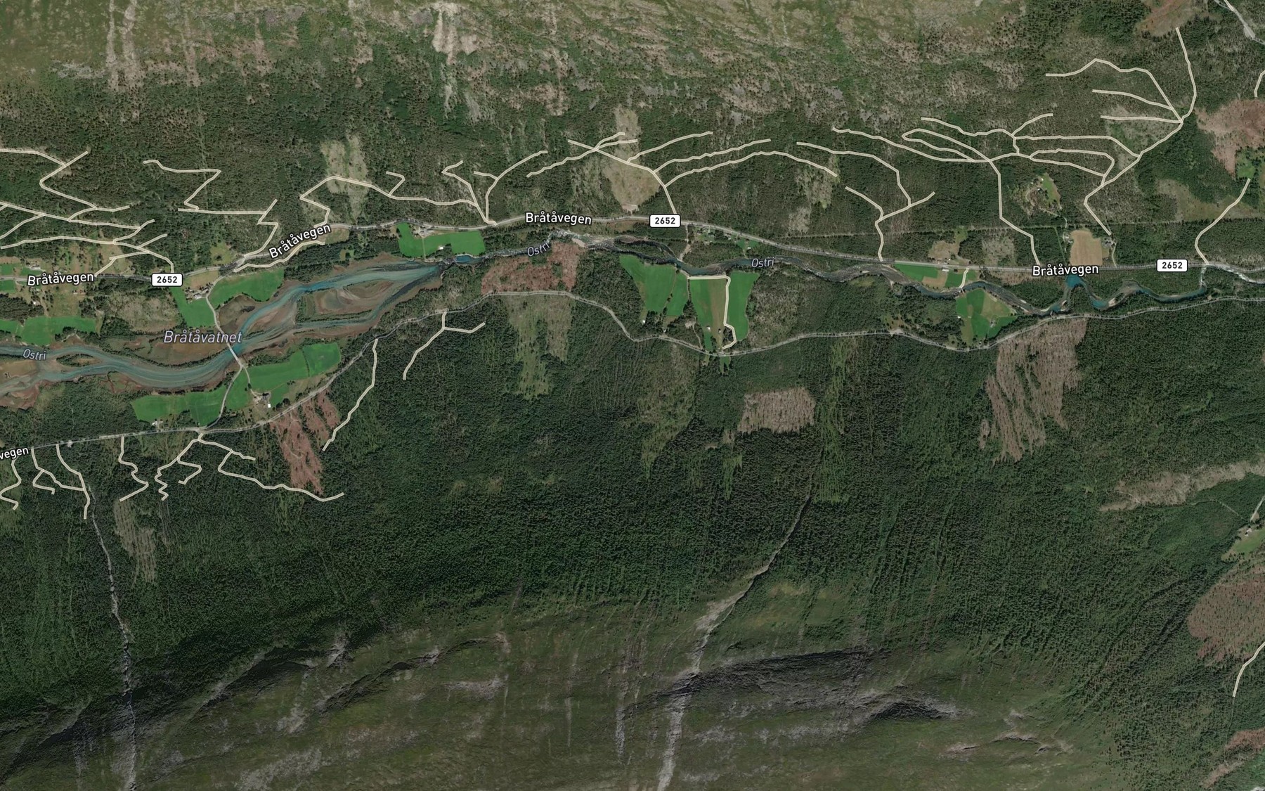 Satellite map of the Brandsargrovi
