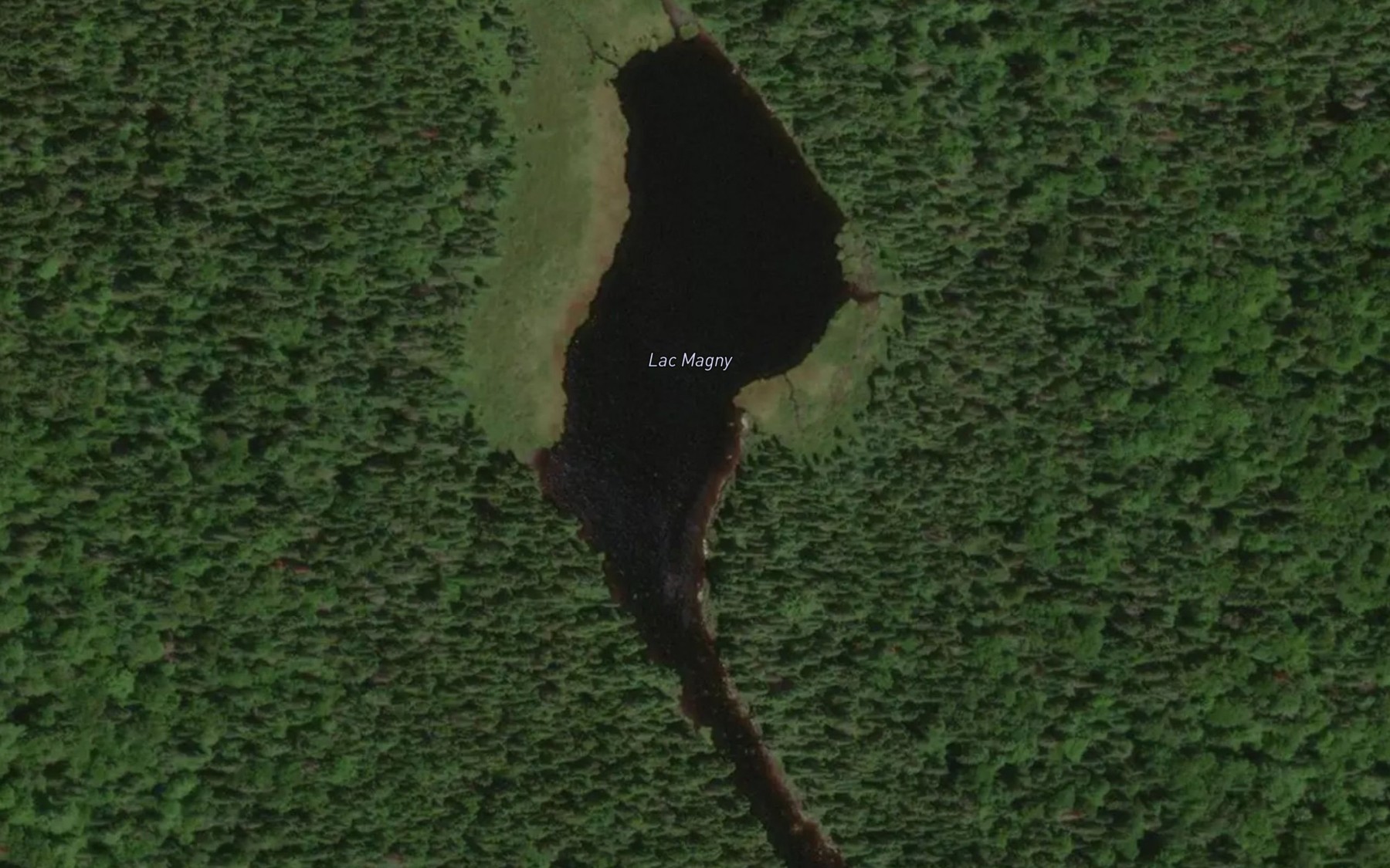 Satellite map of the Lac Magny
