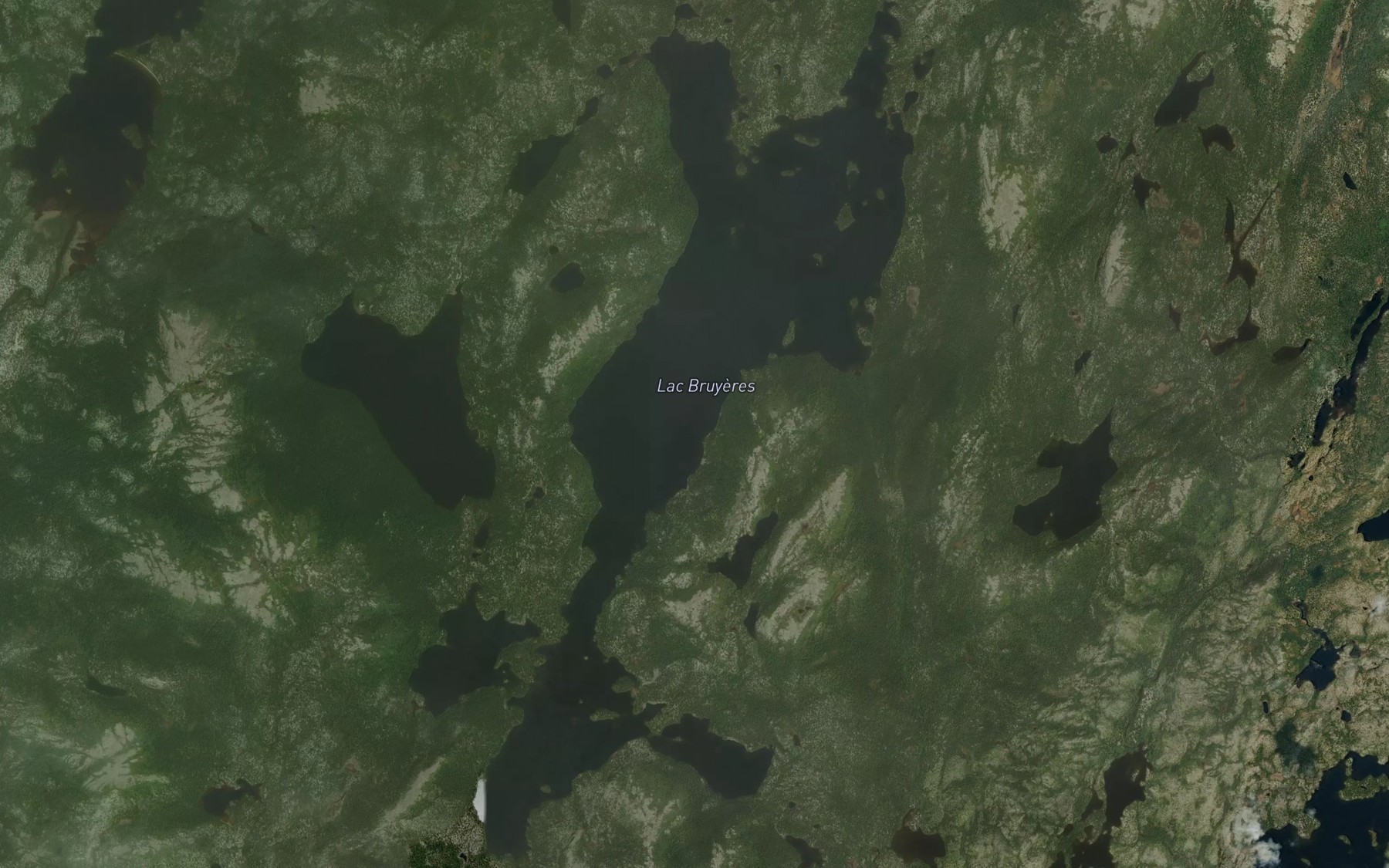 Satellite map of the Lac Bruyeres
