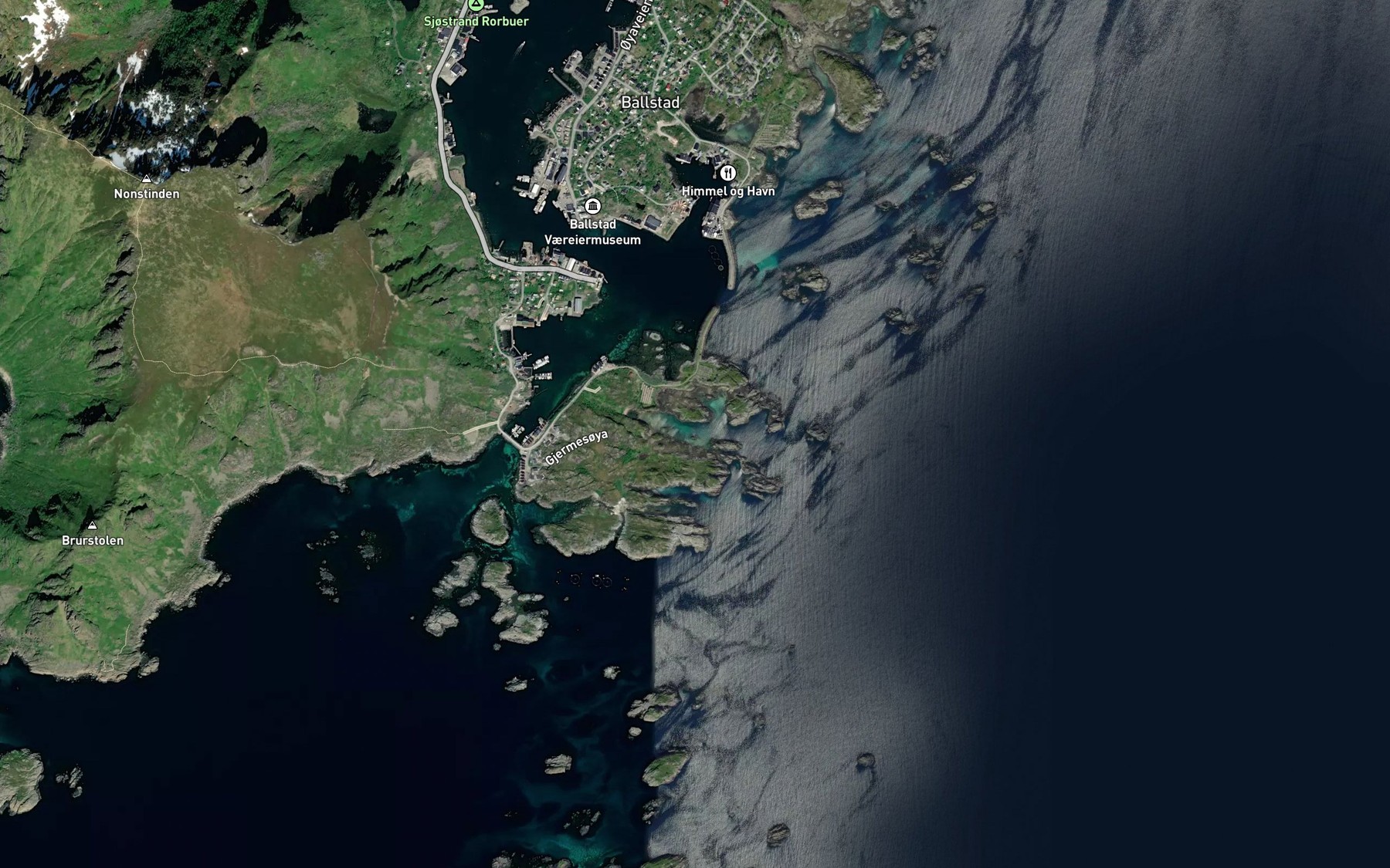 Satellite map of the Slabursvika