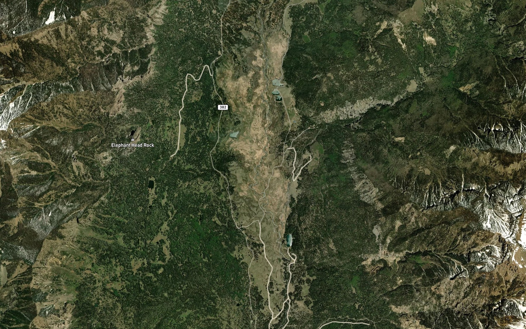 Satellite map of the Beaver Creek