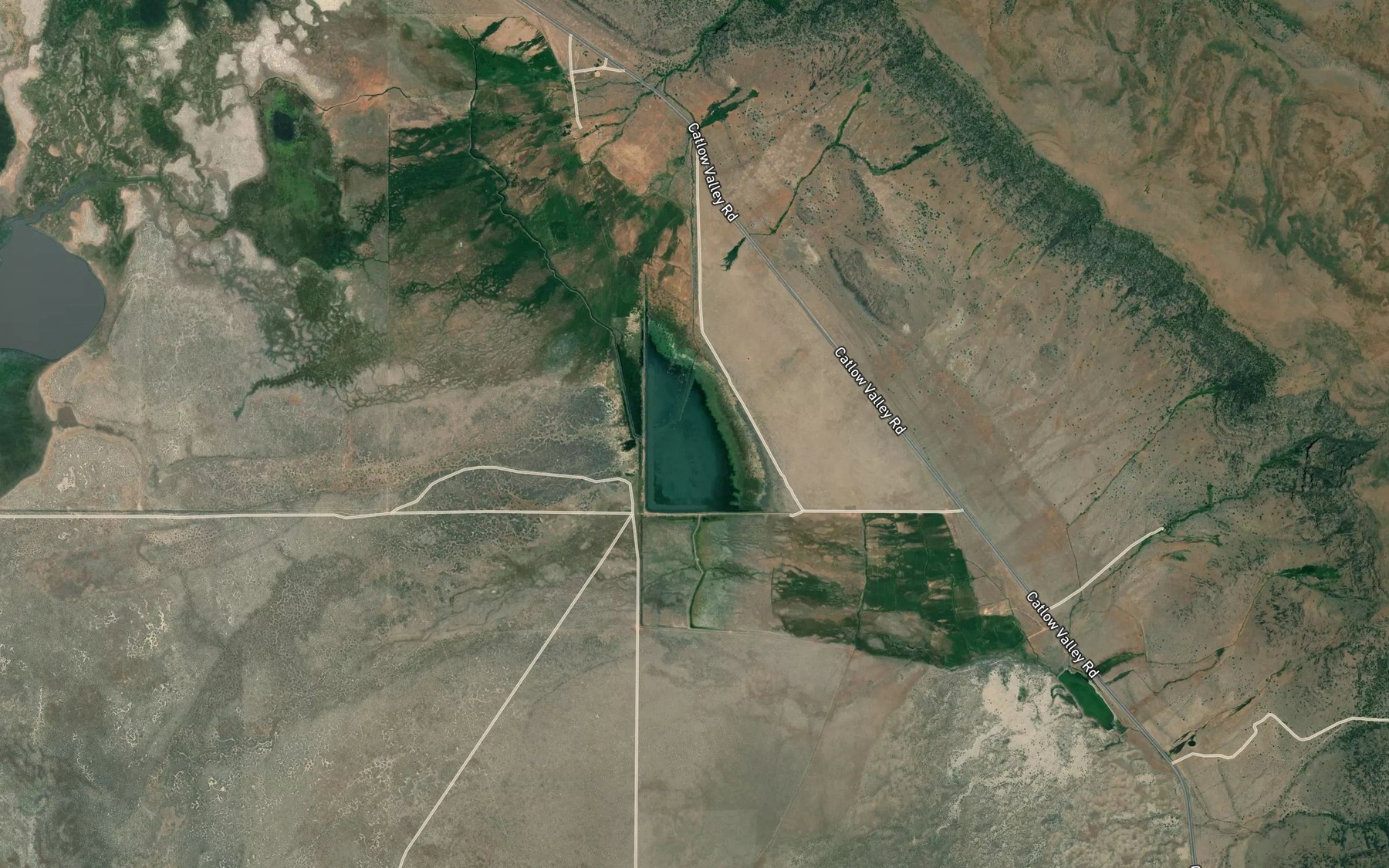 Satellite map of the Threemile Reservoir