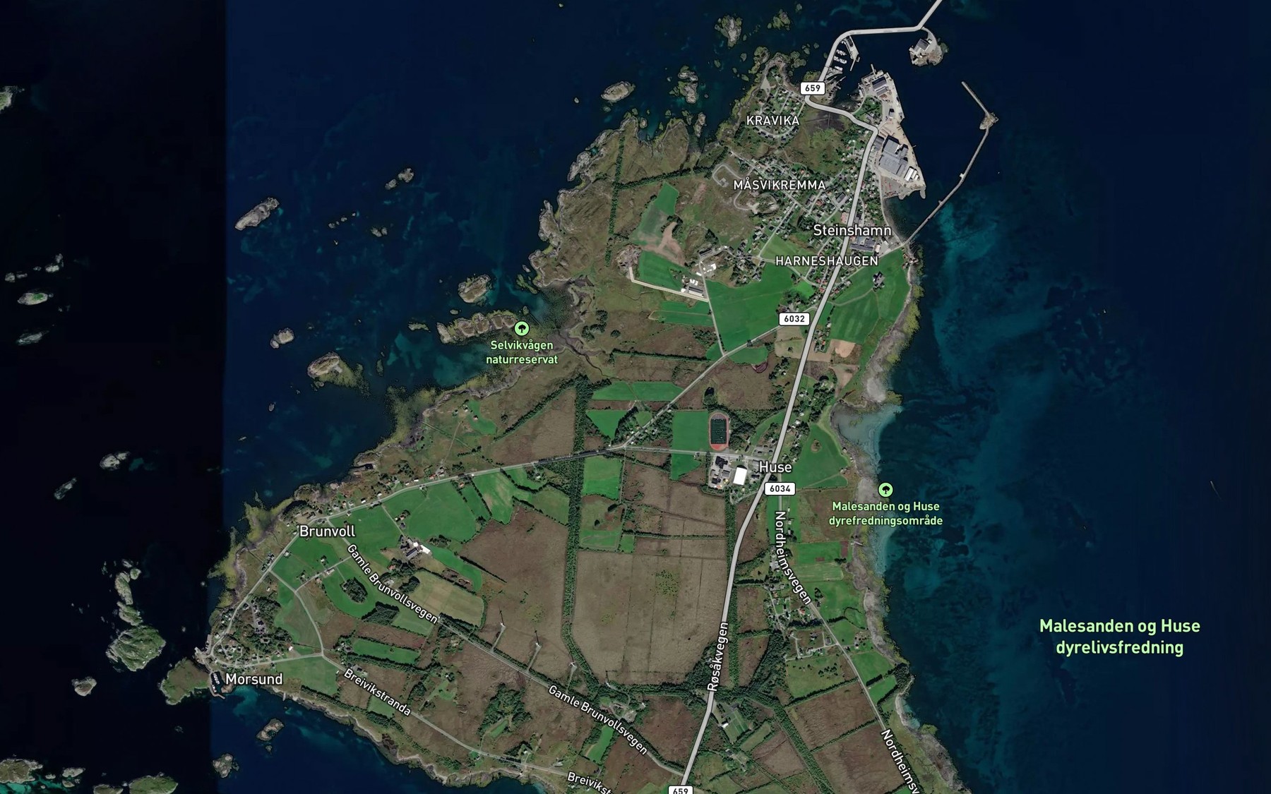 Satellite map of the Vagsloken