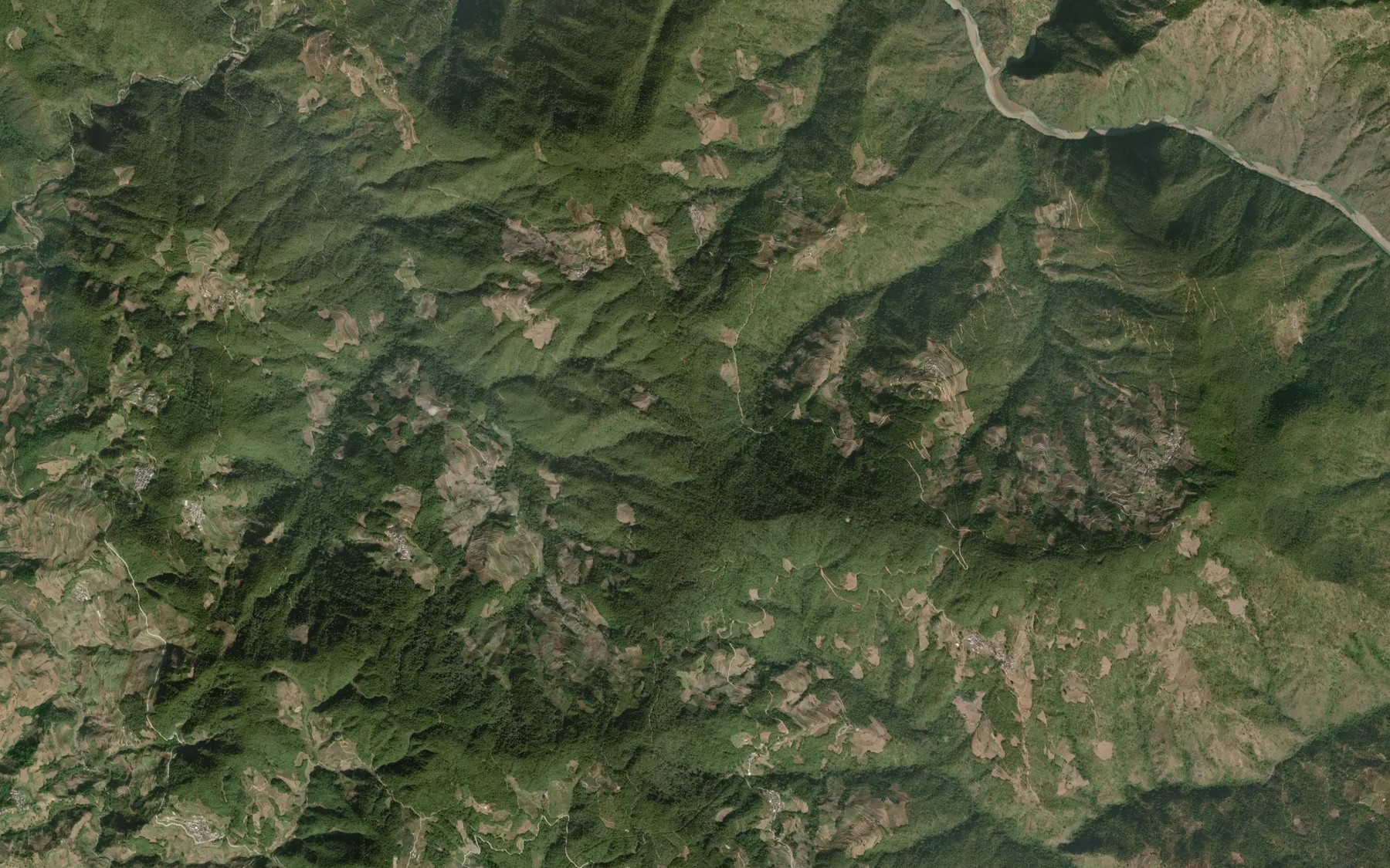 Satellite map of the Malong He