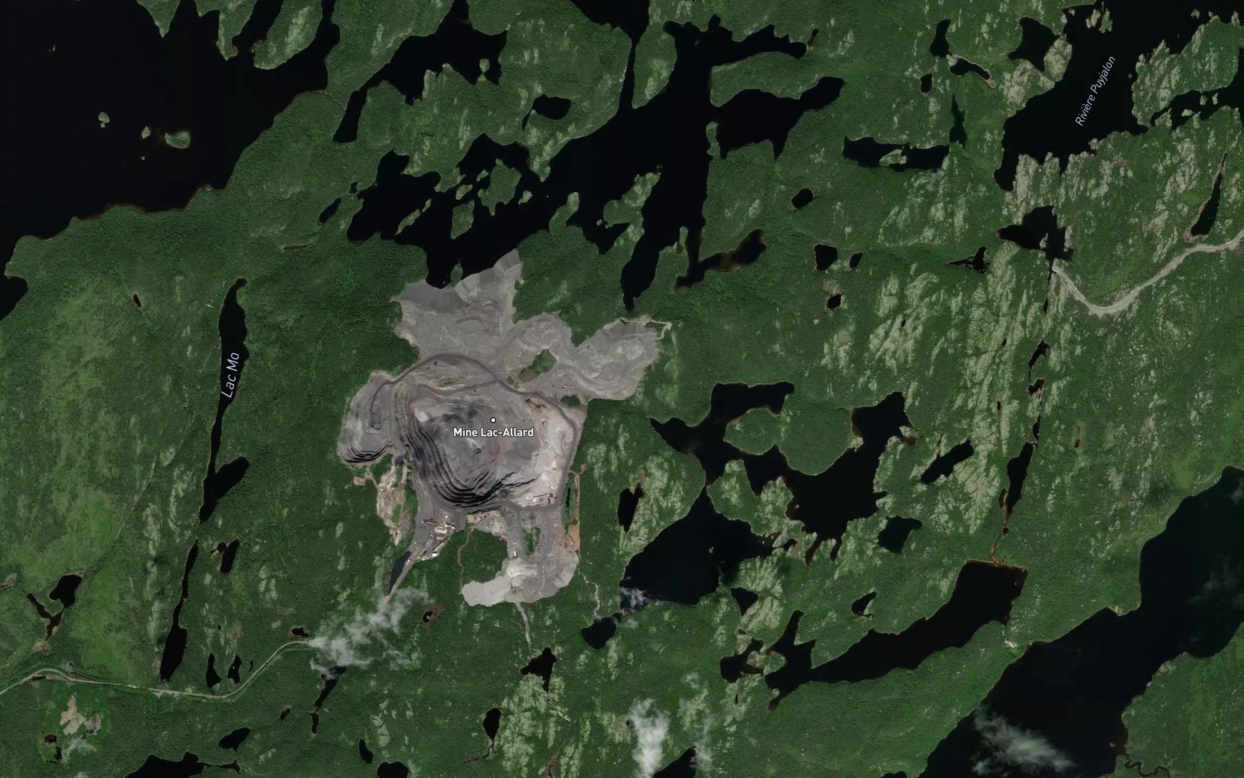 Satellite map of the Lac Leo