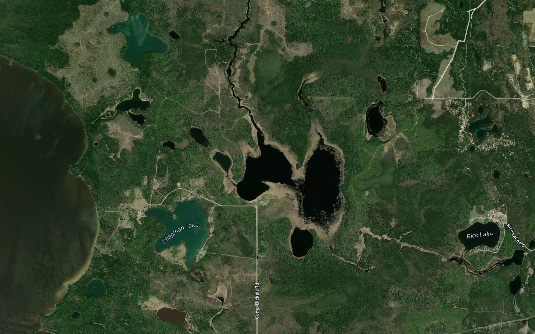 Satellite map of the Dundonald Lake