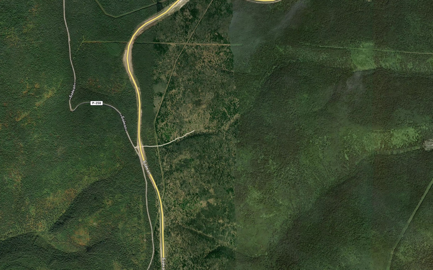 Satellite map of the Pad' Glubokaya