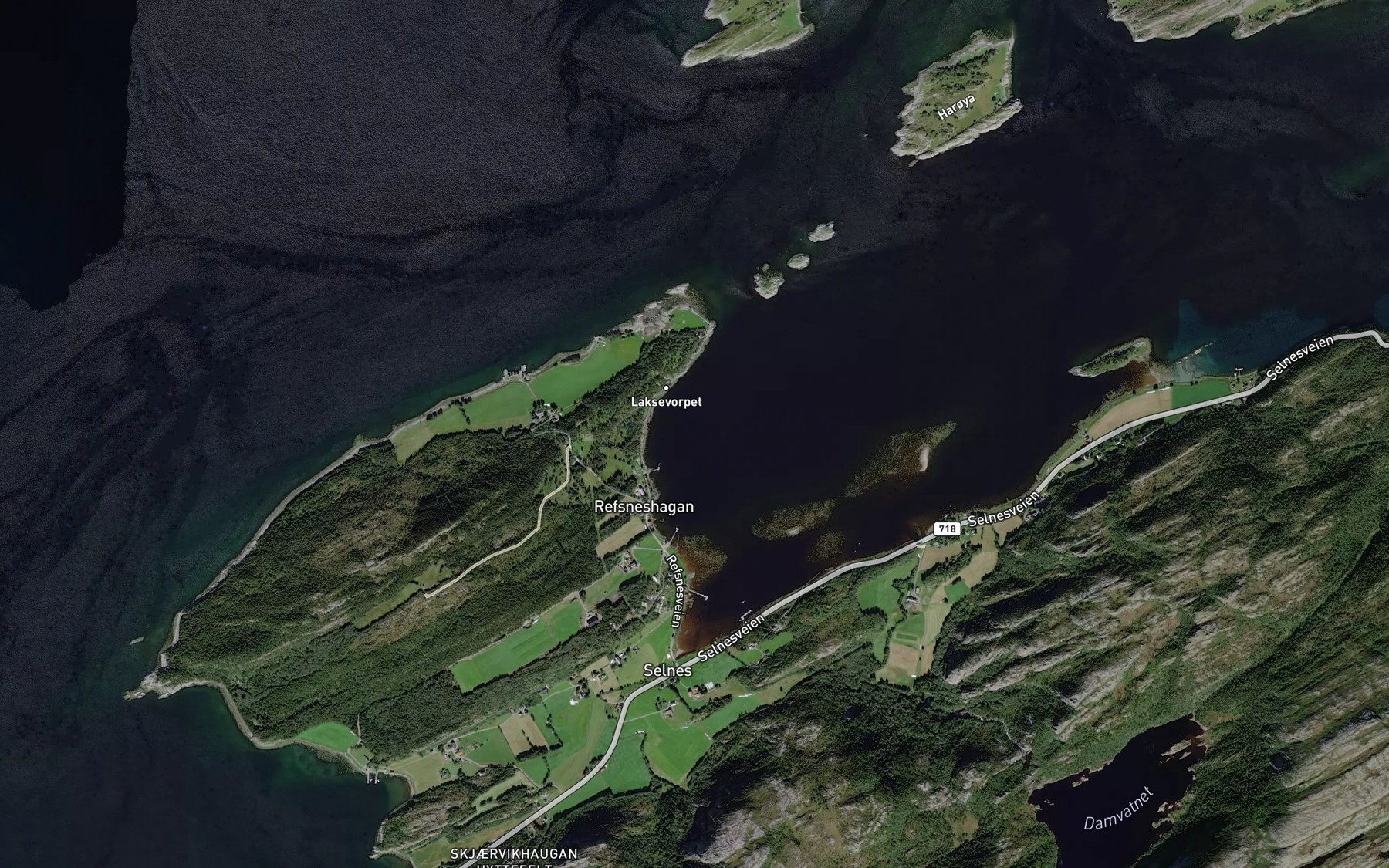 Satellite map of the Revsnesbukta