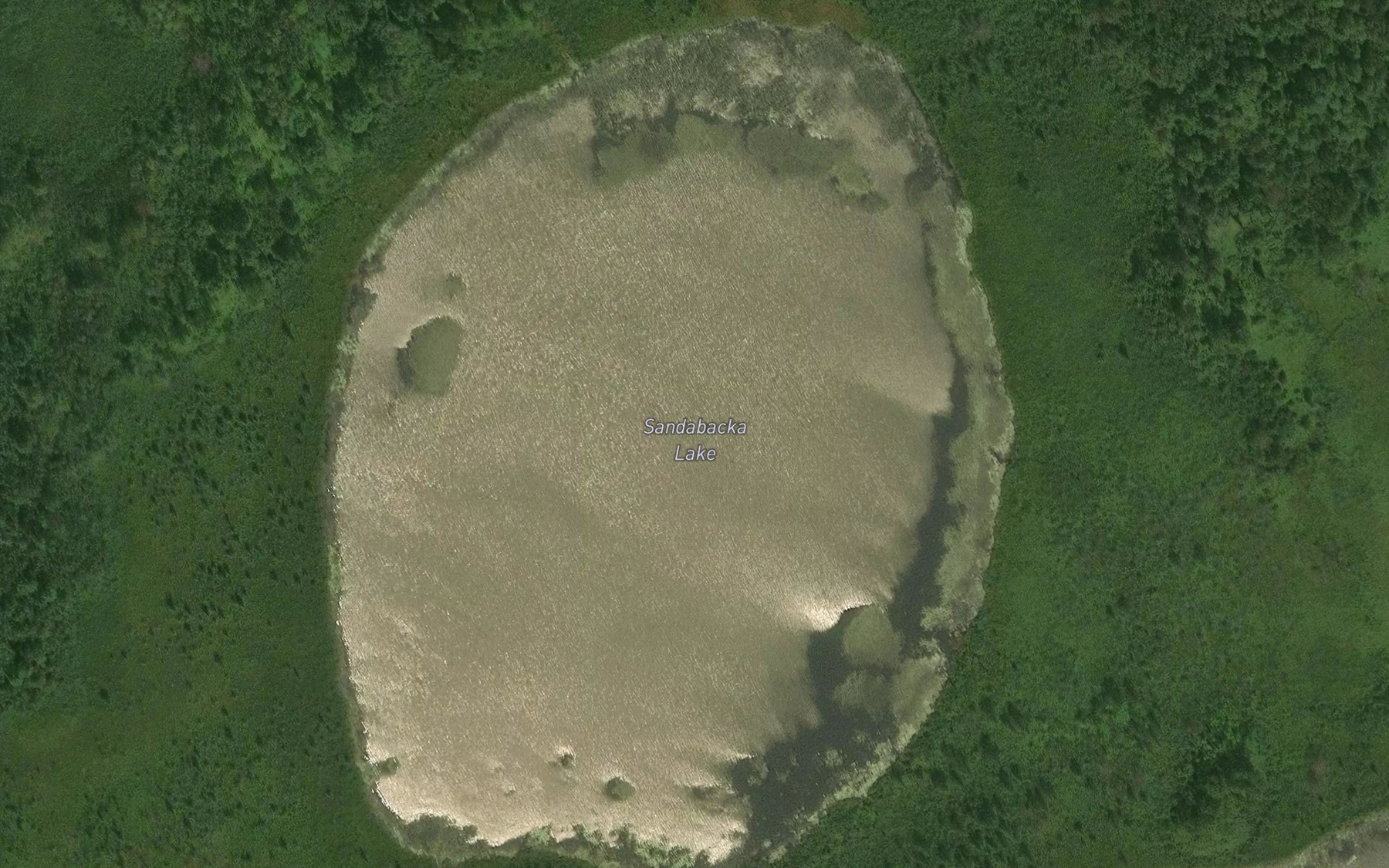 Satellite map of the Sandabacka Lake