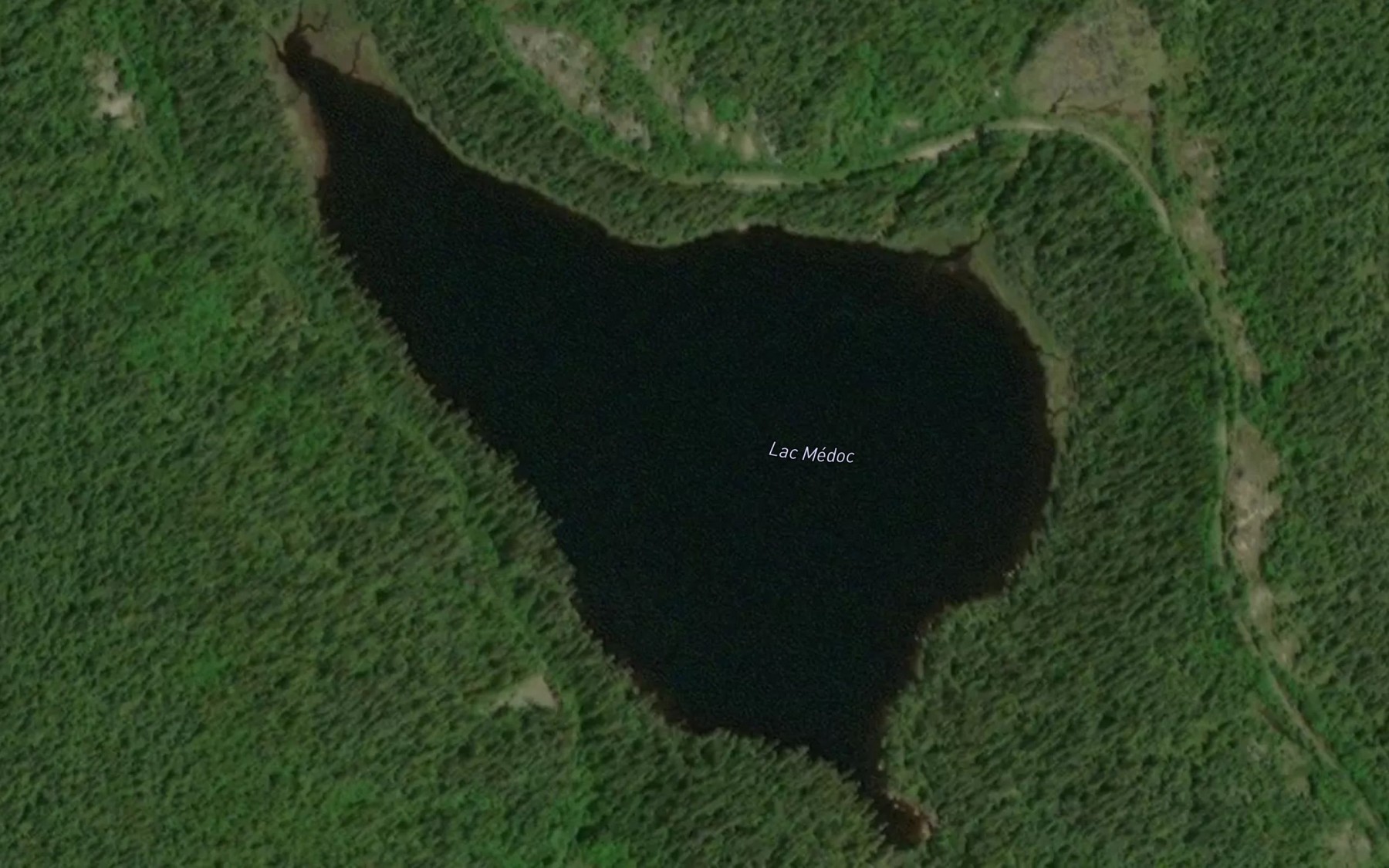 Satellite map of the Lac Medoc