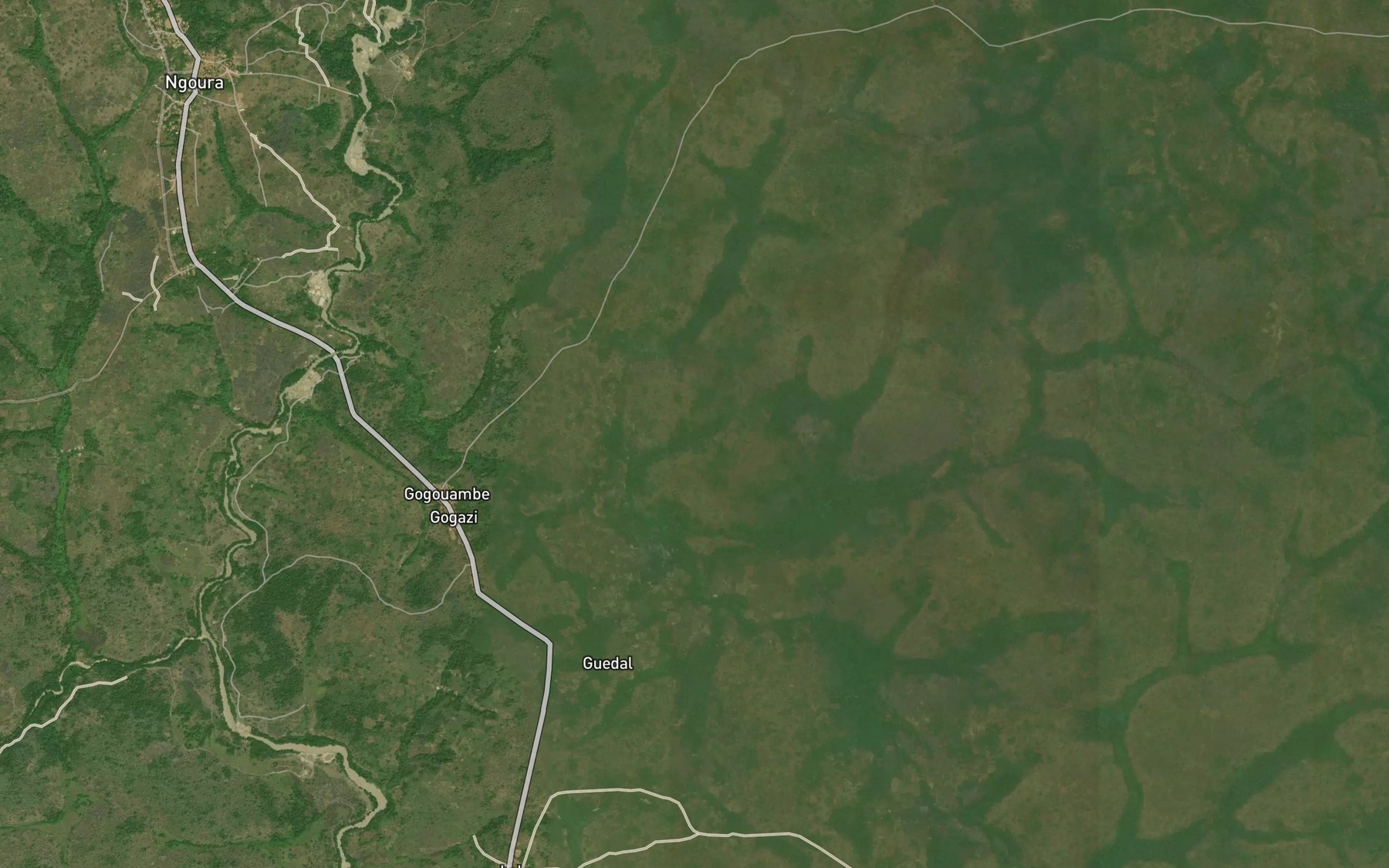 Satellite map of the Gobanou