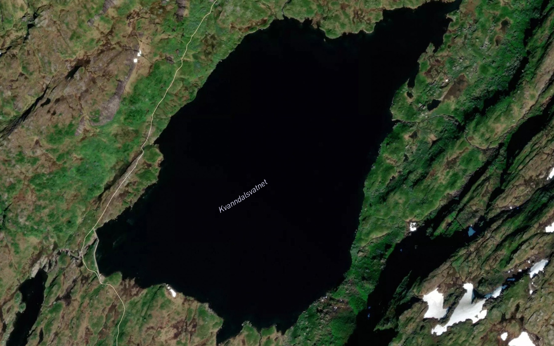 Satellite map of the Kvanndalsvatnet