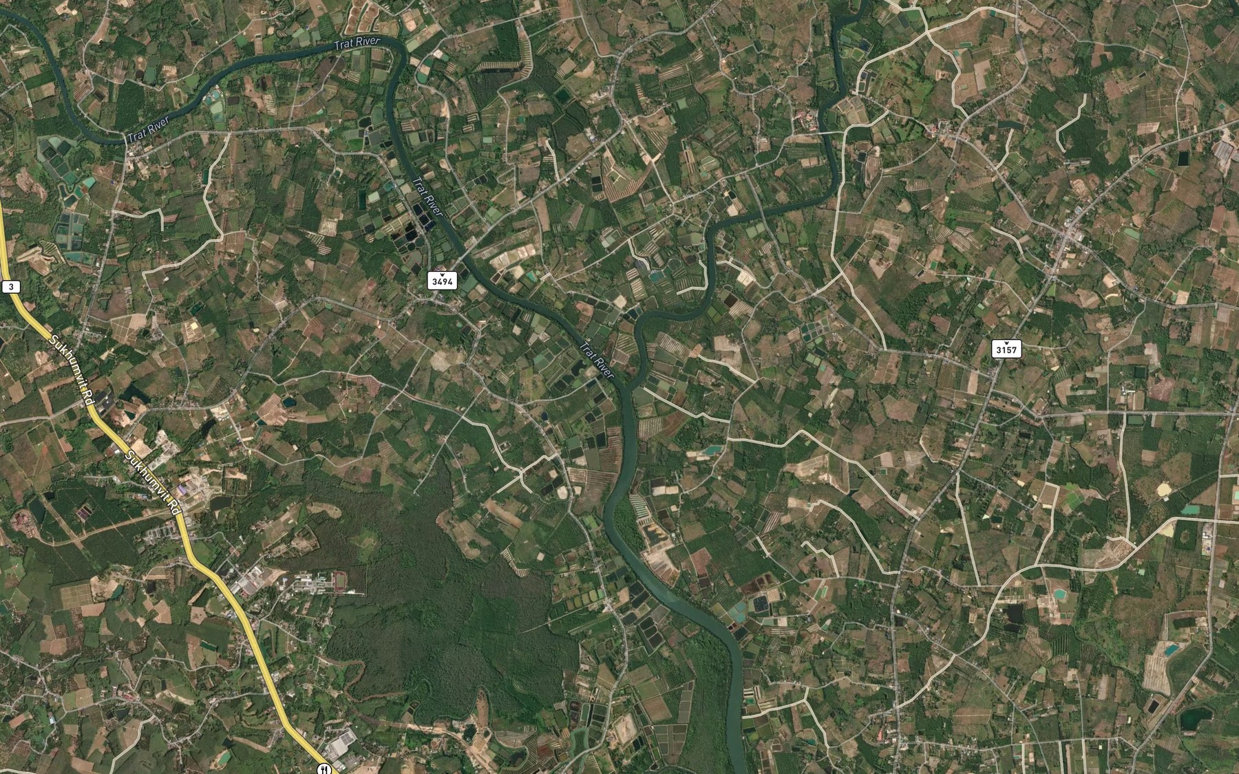 Satellite map of the Mae Nam Khao Saming