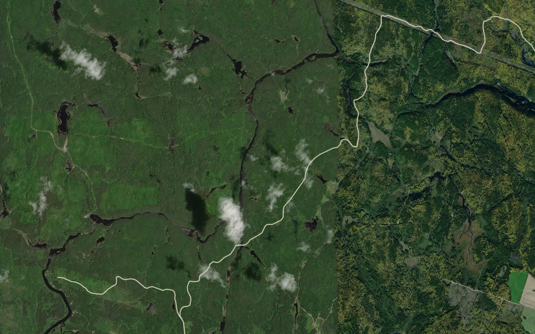 Satellite map of the Rapides du Pin