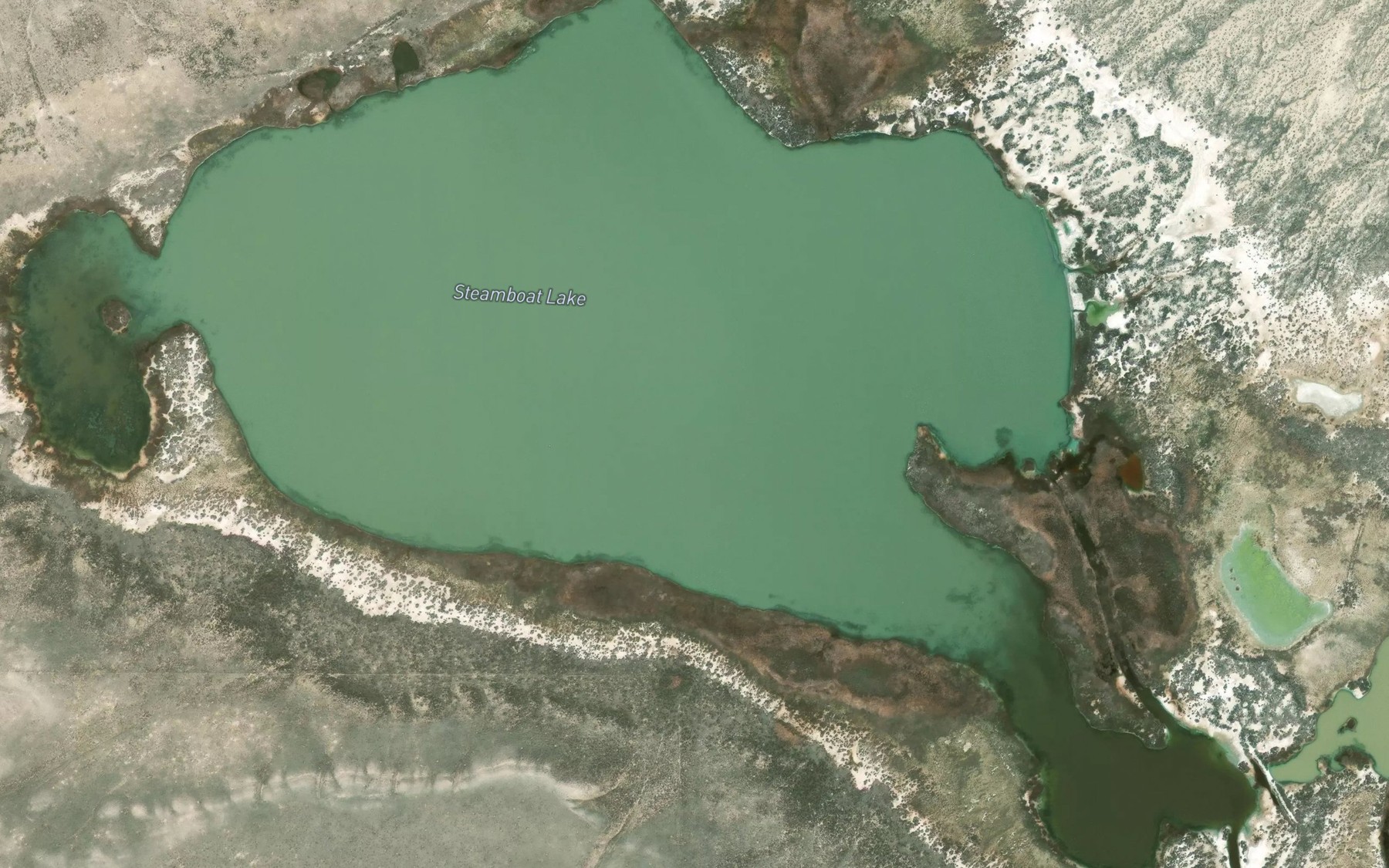 Satellite map of the Steamboat Lake