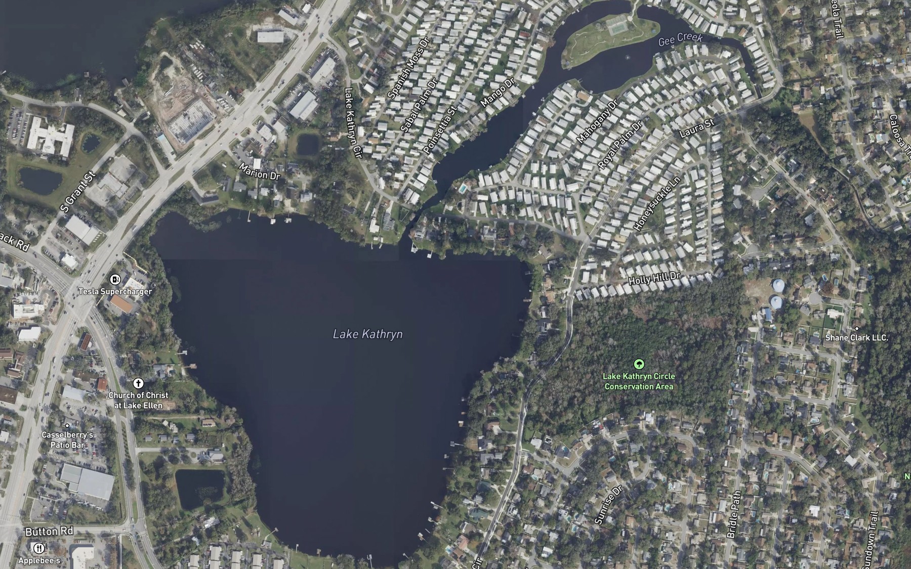 Satellite map of the Lake Kathryn