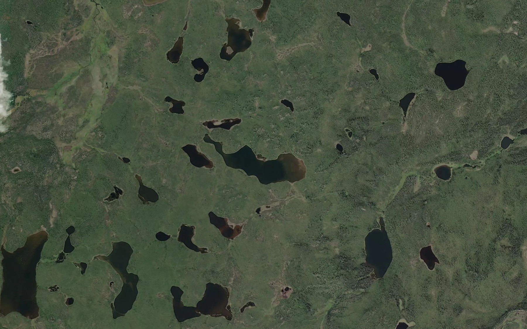 Satellite map of the Nye Lake