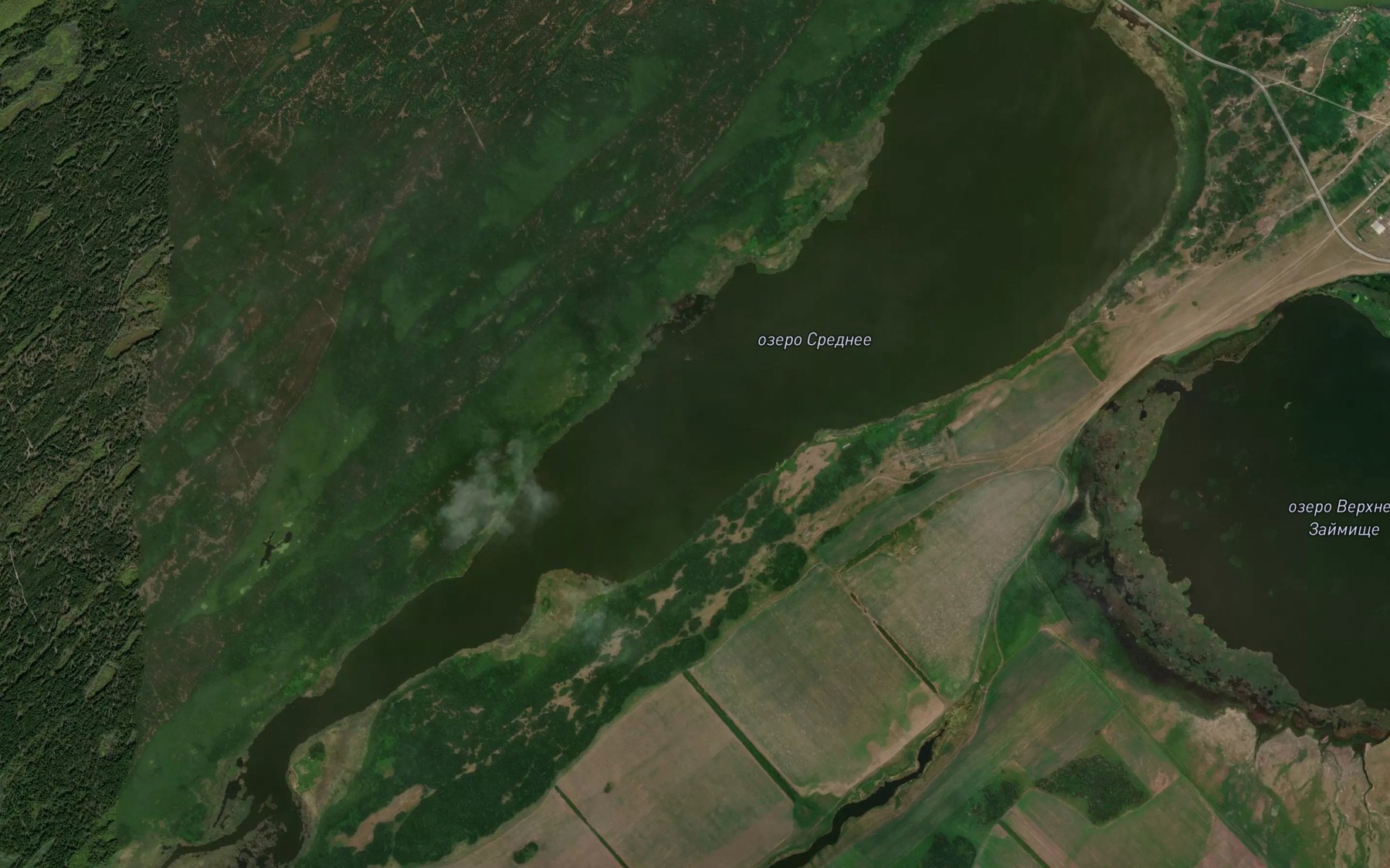 Satellite map of the Ozero Sredneye