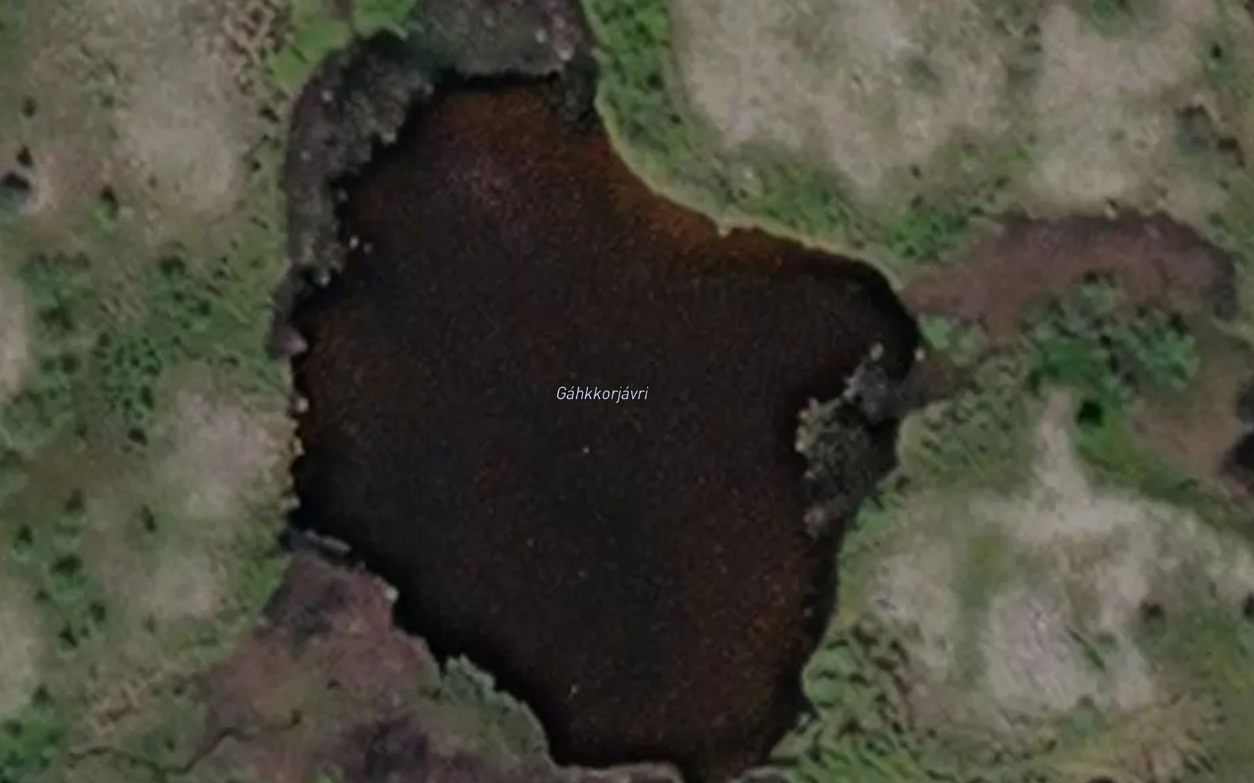 Satellite map of the Gahkkorjavri