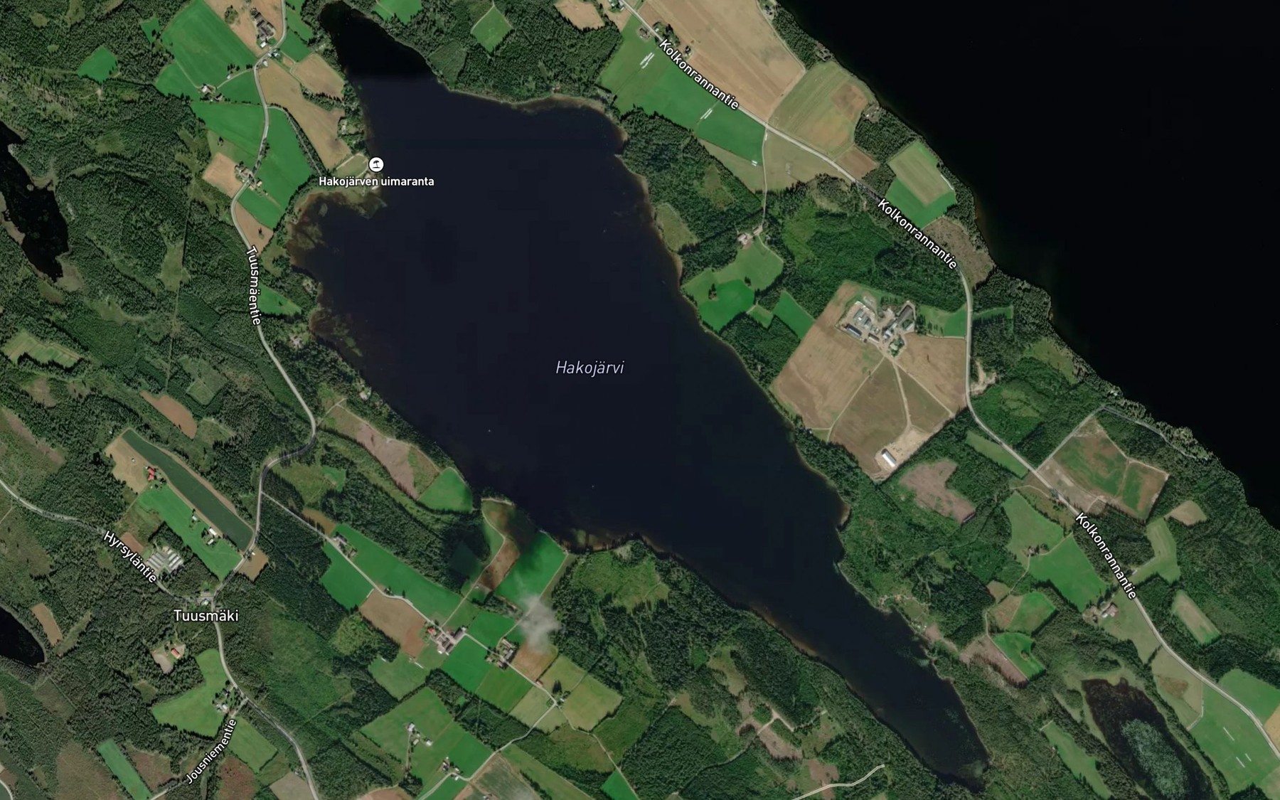 Satellite map of the Hakojarvi