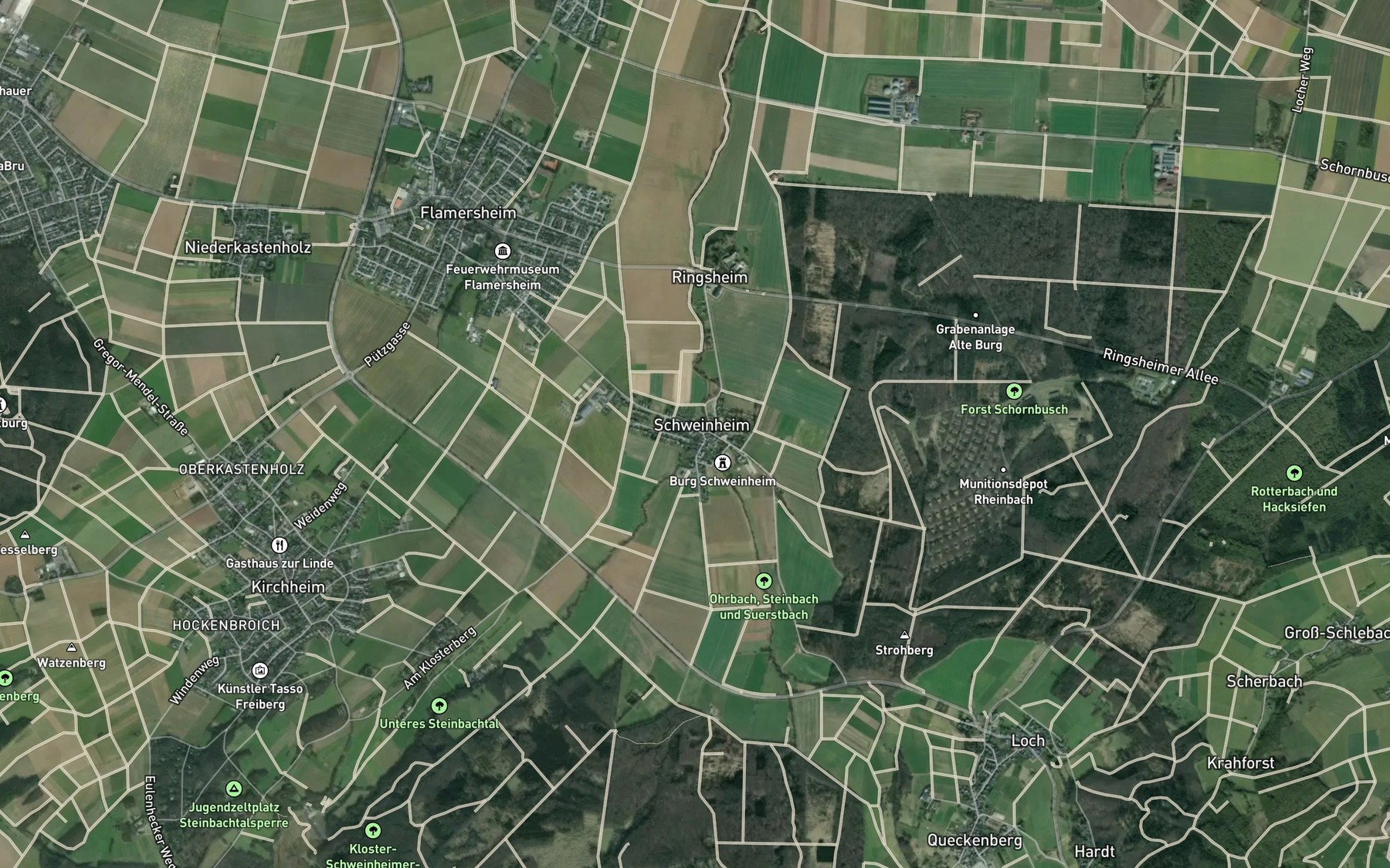 Satellite map of the Steinbach