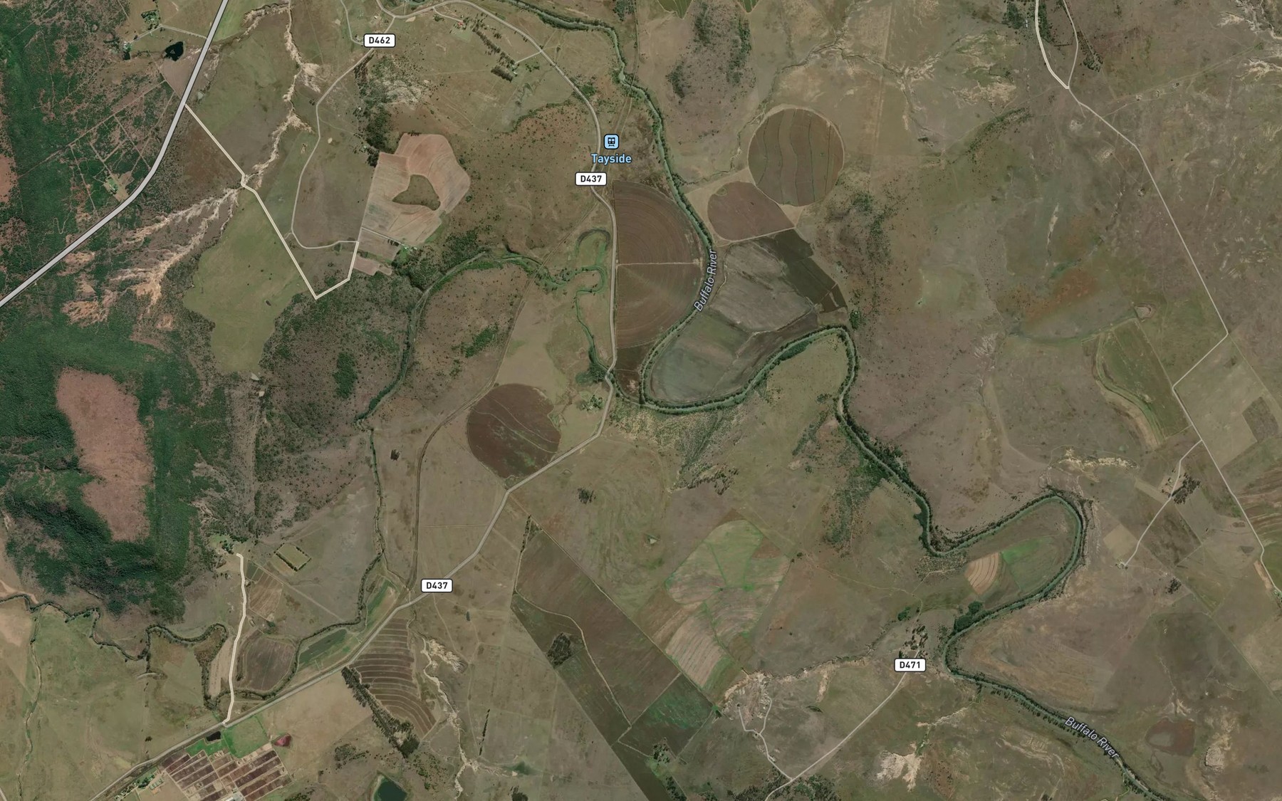 Satellite map of the Sandspruit