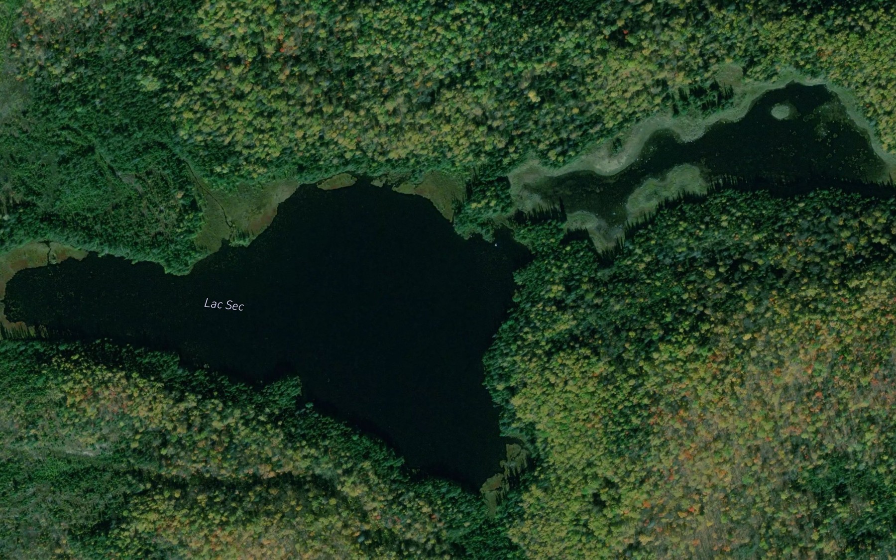 Satellite map of the Lac Sec