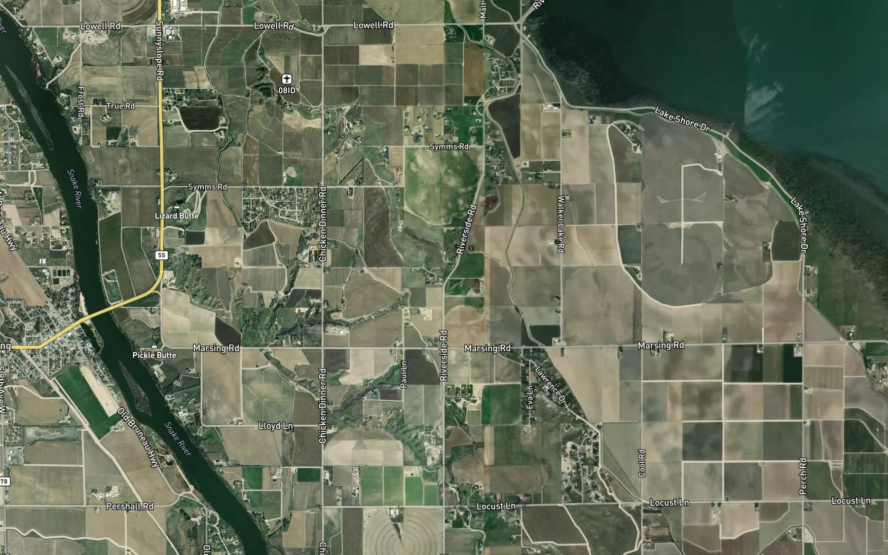 Satellite map of the Bohlson Lateral