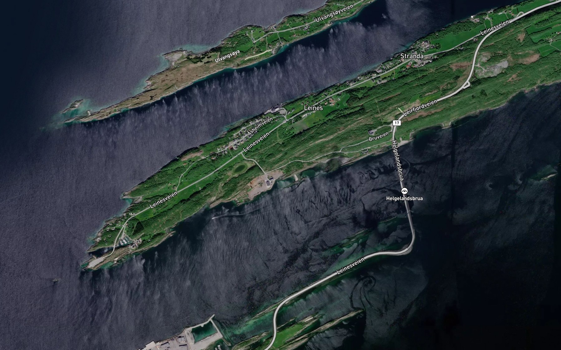 Satellite map of the Trongvikja