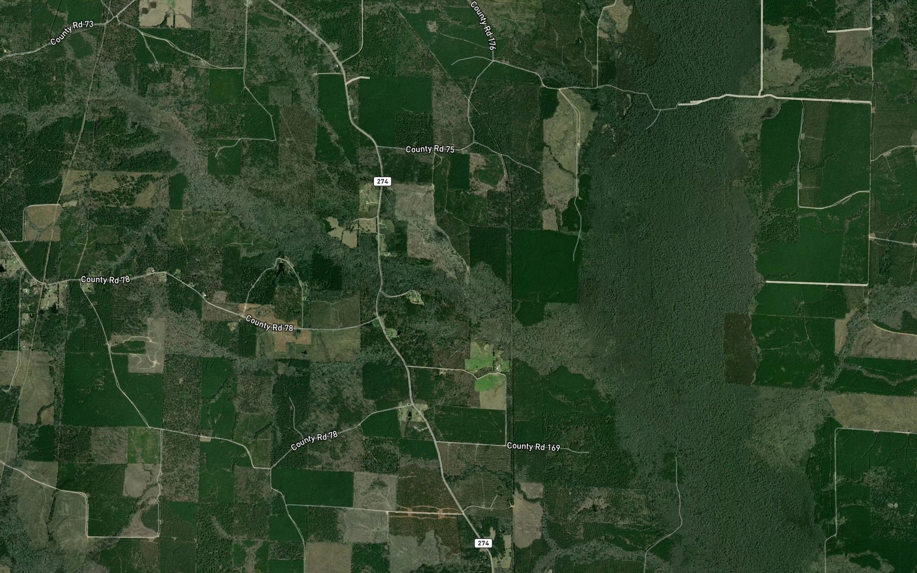 Satellite map of the Dry Creek