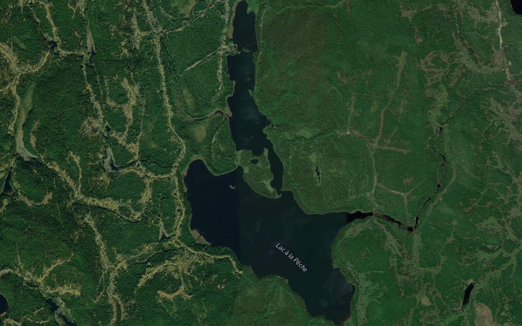 Satellite map of the Lac a la Peche