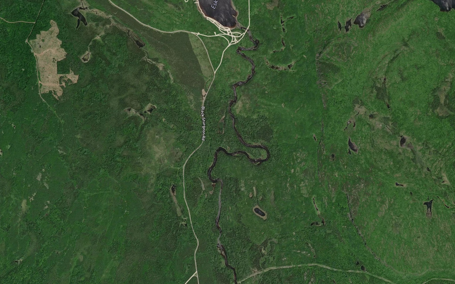 Satellite map of the Mound Creek