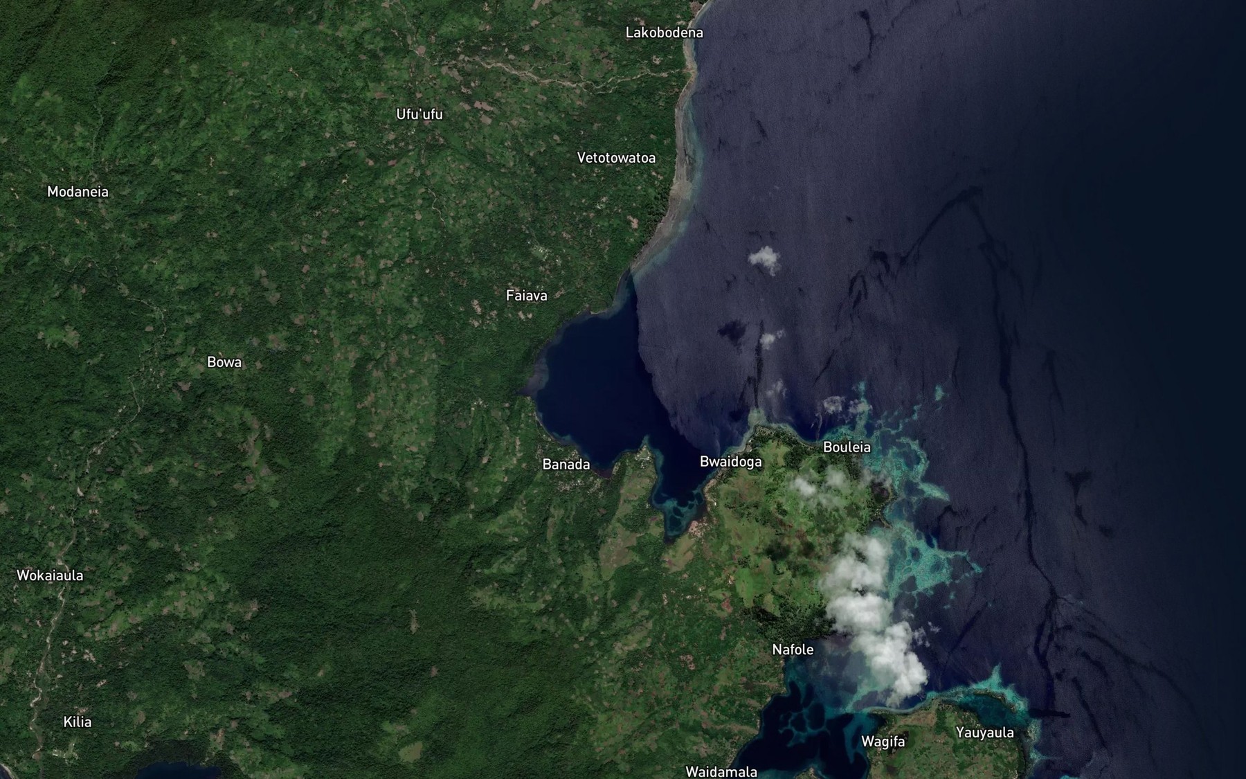 Satellite map of the Mud Bay