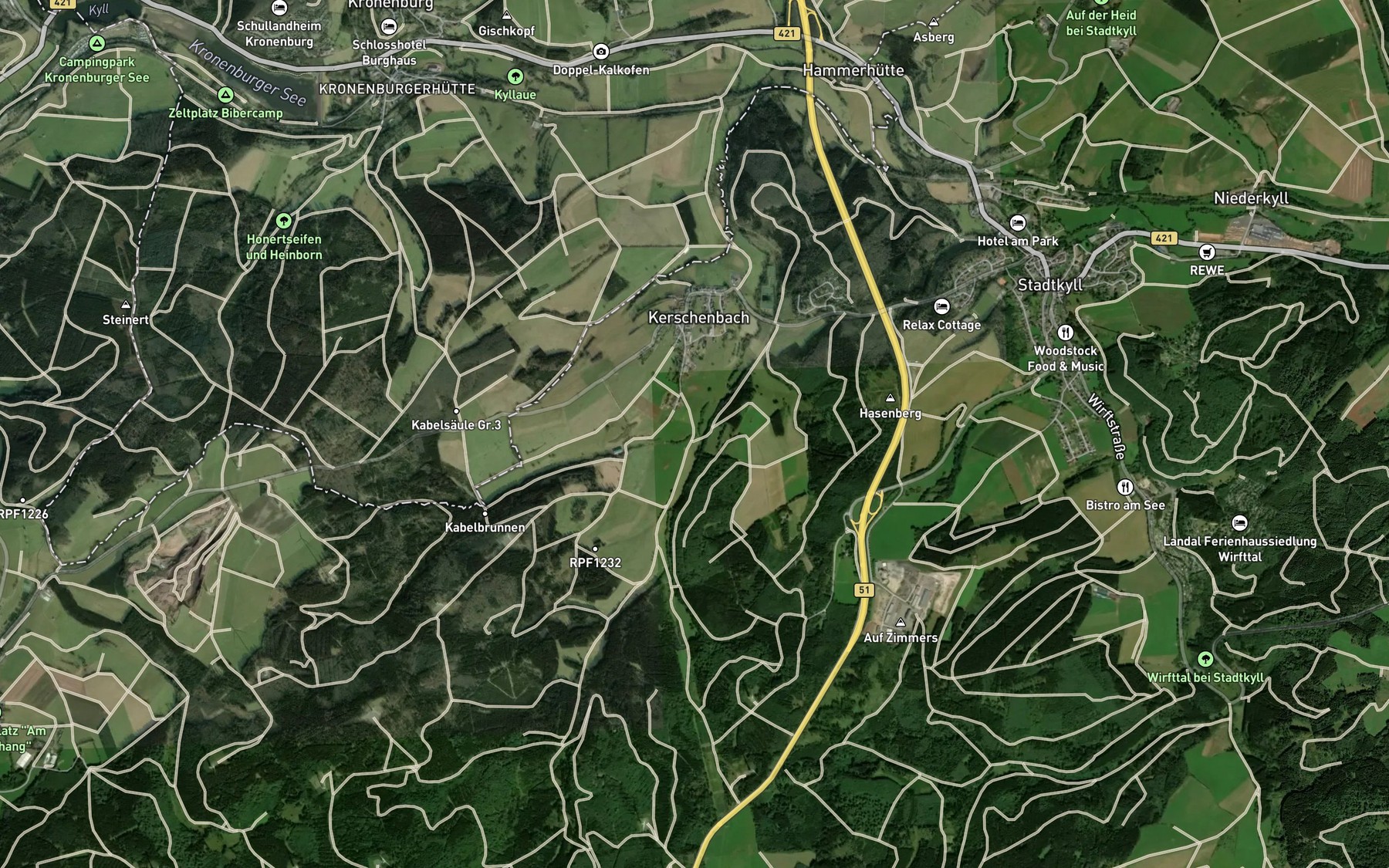 Satellite map of the Durenbach