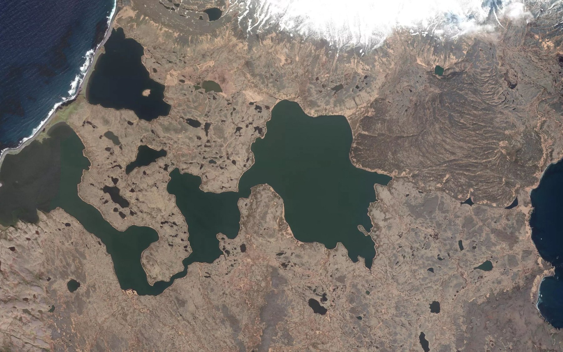 Satellite map of the East Kiska Lake