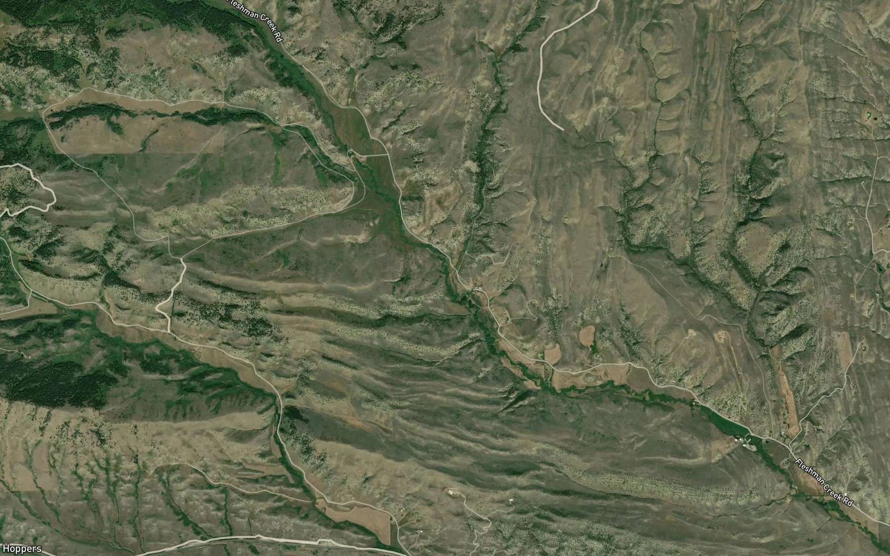 Satellite map of the Spring Creek